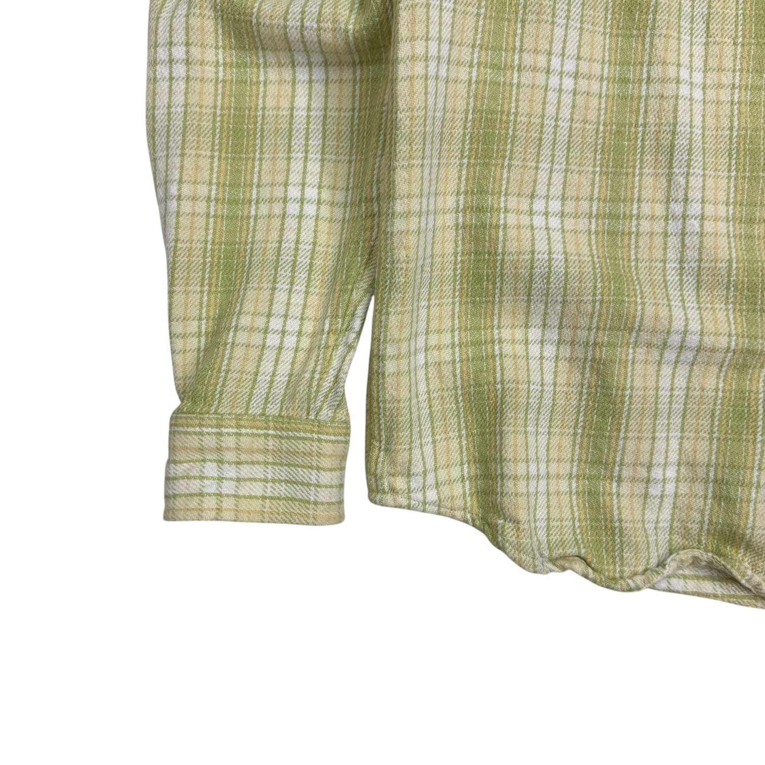 Stussy Beach Plaid Button Up Shirt Lime