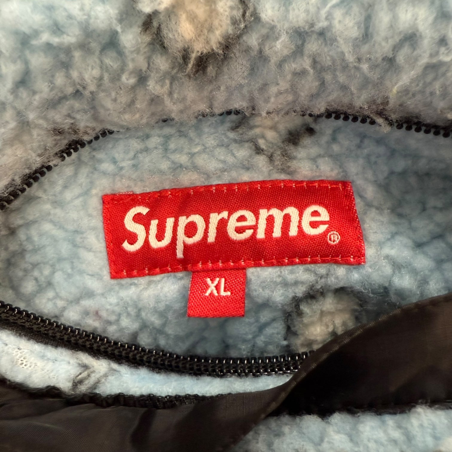 Supreme Reversible Bandana Print Fleece Jacket Light Blue