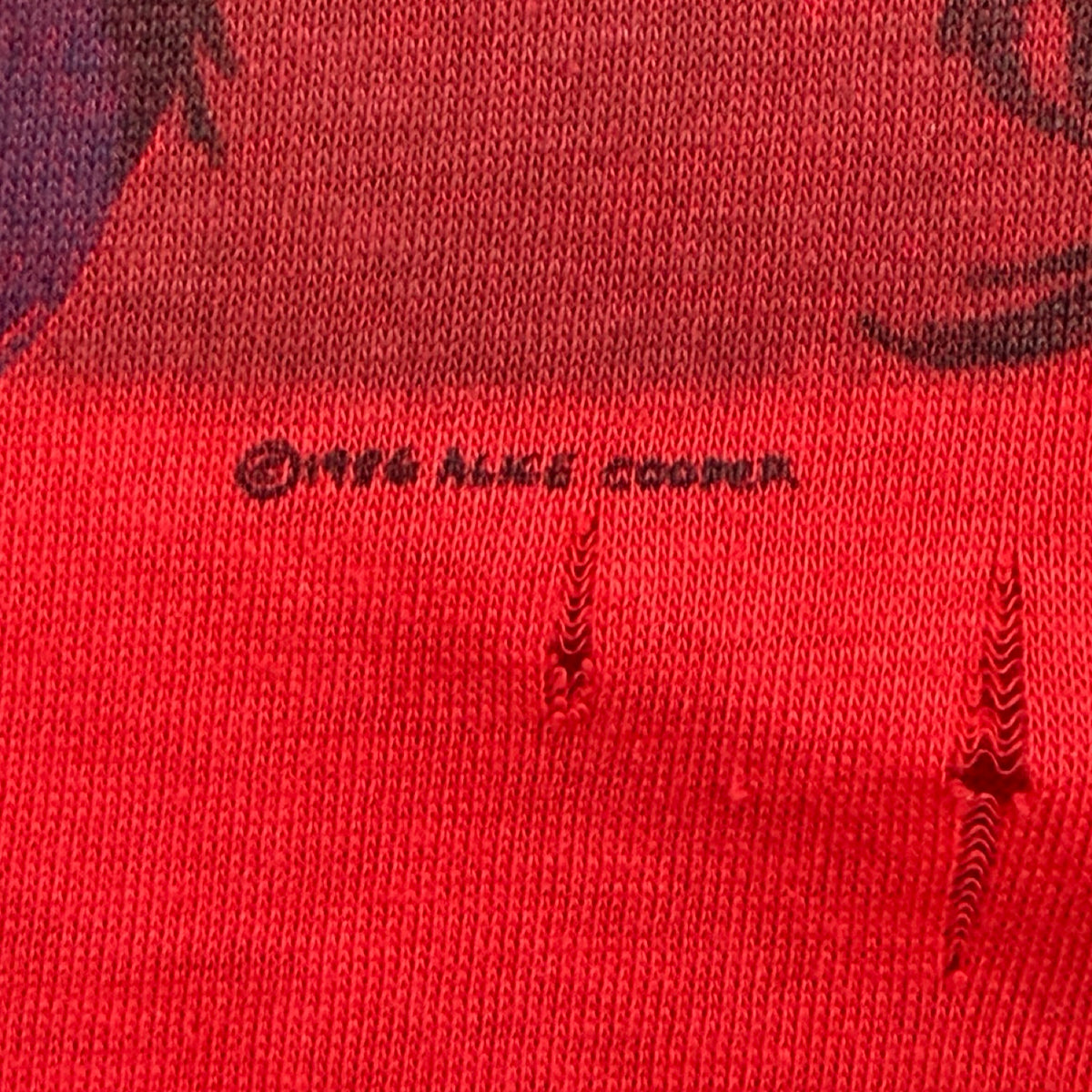1986-87 Alice Cooper 'The Nightmare Returns'  Band T-Shirt Red
