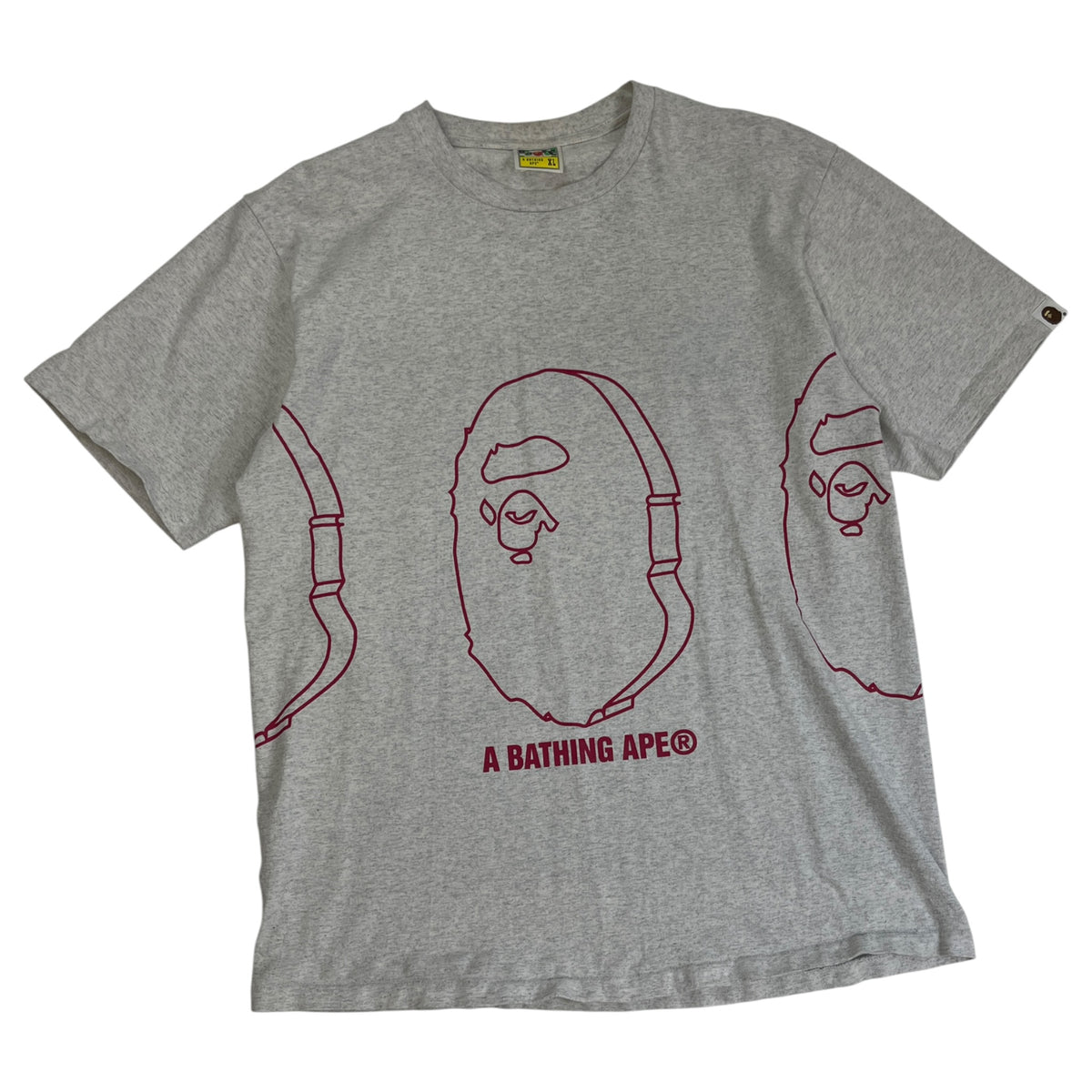 A Bathing Ape Graphic Tee Heather Grey