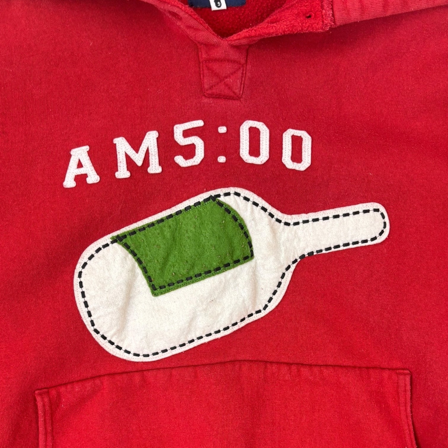 BAPE 2011 Safety Pin Stonewash Pullover Hoodie Red