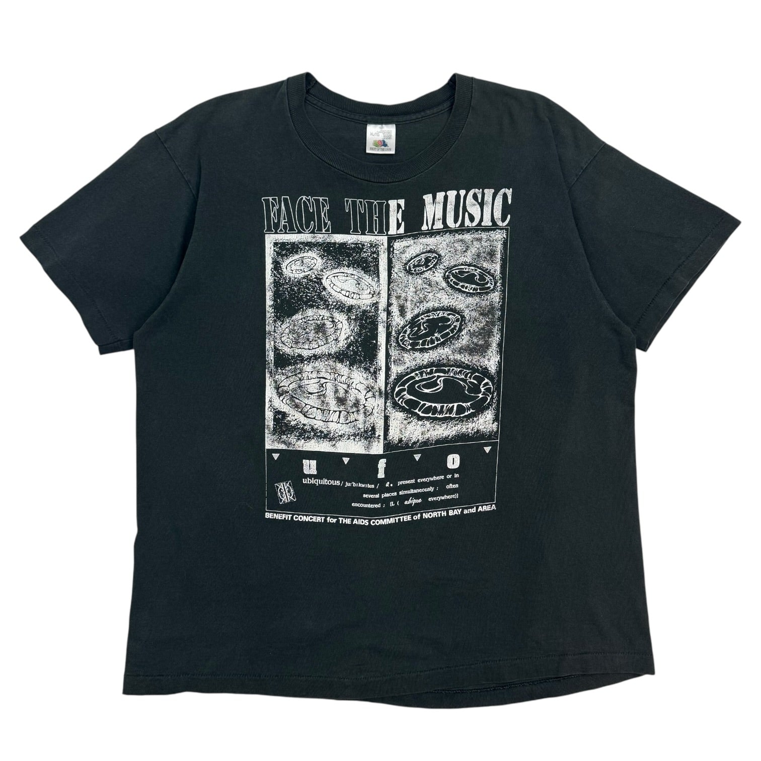 Vintage Face The Music AIDS Benefit Concert Tee Black