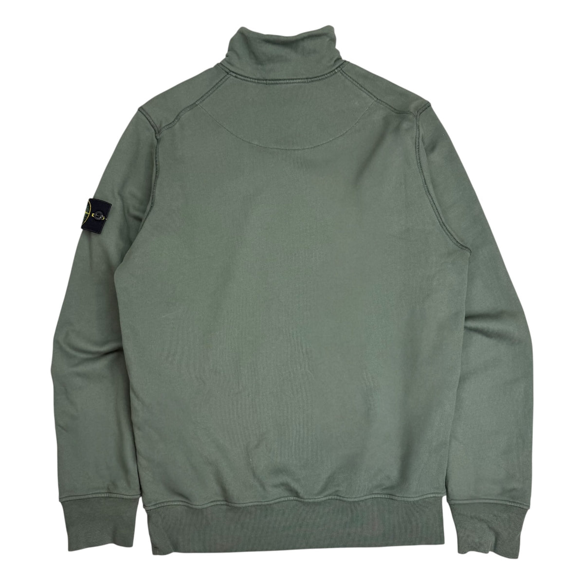 Stone Island Half Zip Patch Sweater Green