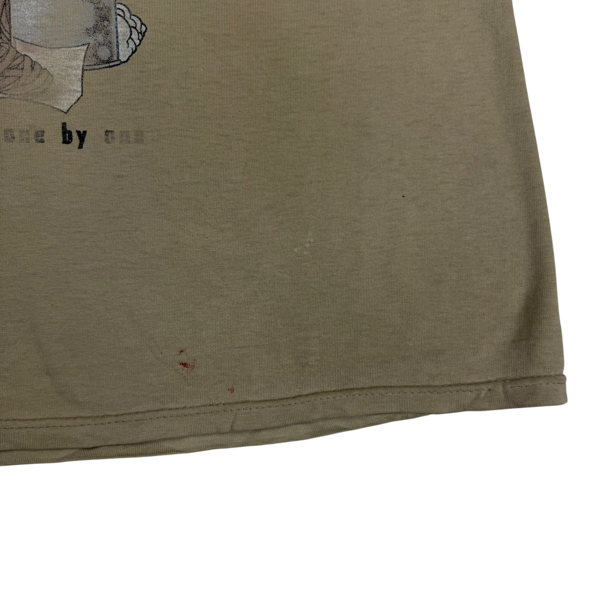 Vintage 90s Metallic Burn Your Fingers One By One Tee Tan
