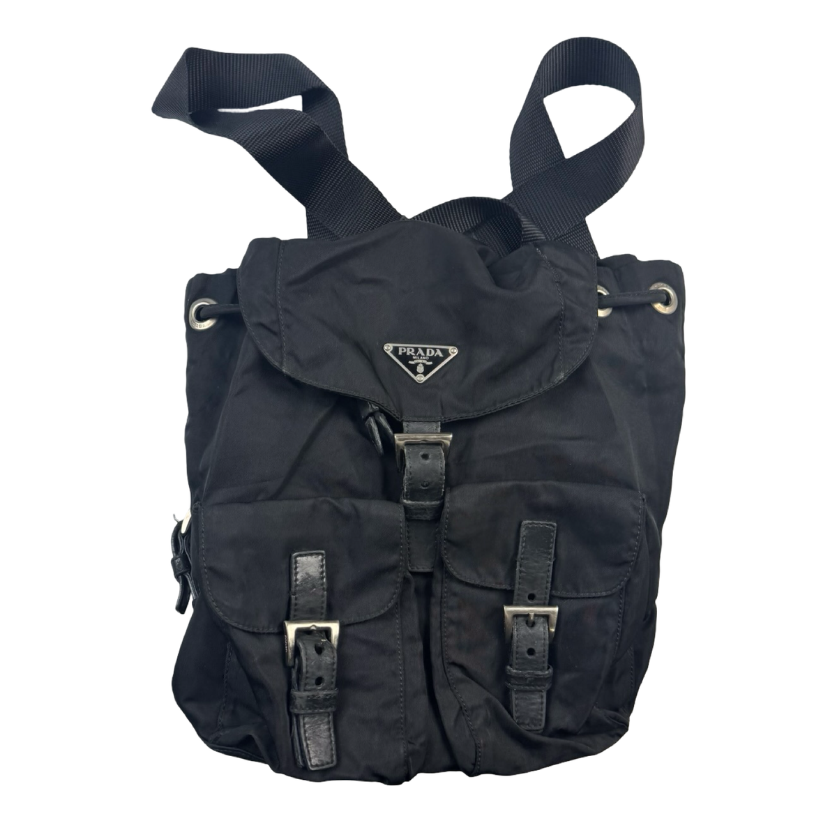 Prada Tessuto Nylon Saffiano Backpack Bag