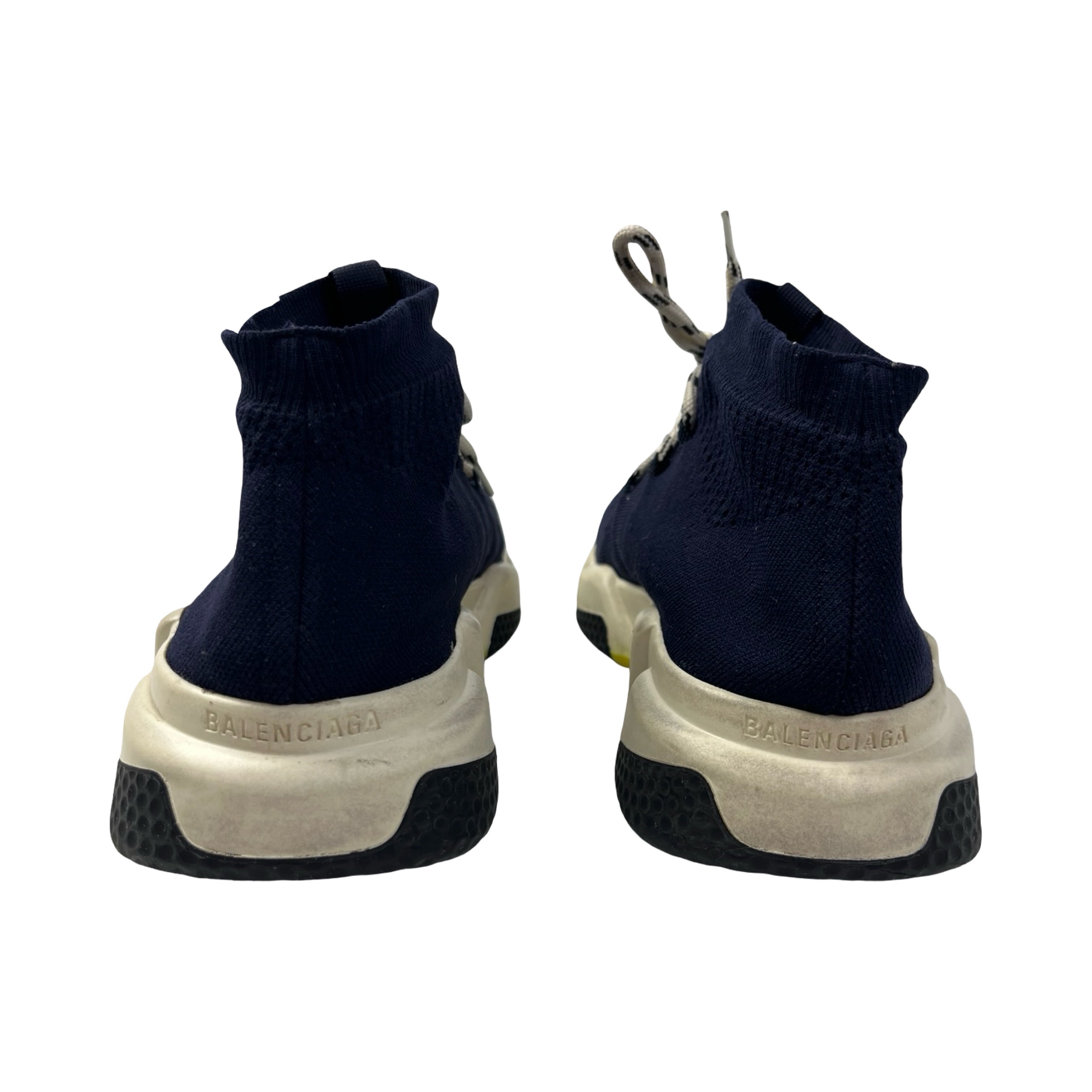 Balenciaga Speed Trainer Lace Mid Blue Marine (Used)