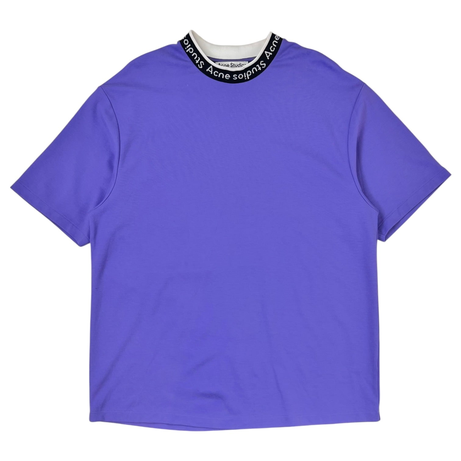 Acne Studios Extorr Logo Trimmed Cotton Jersey T-shirt Purple