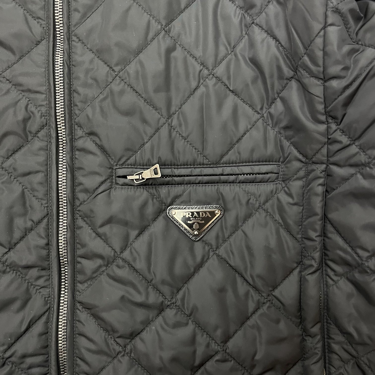 Prada Quilted Light Jacket Black