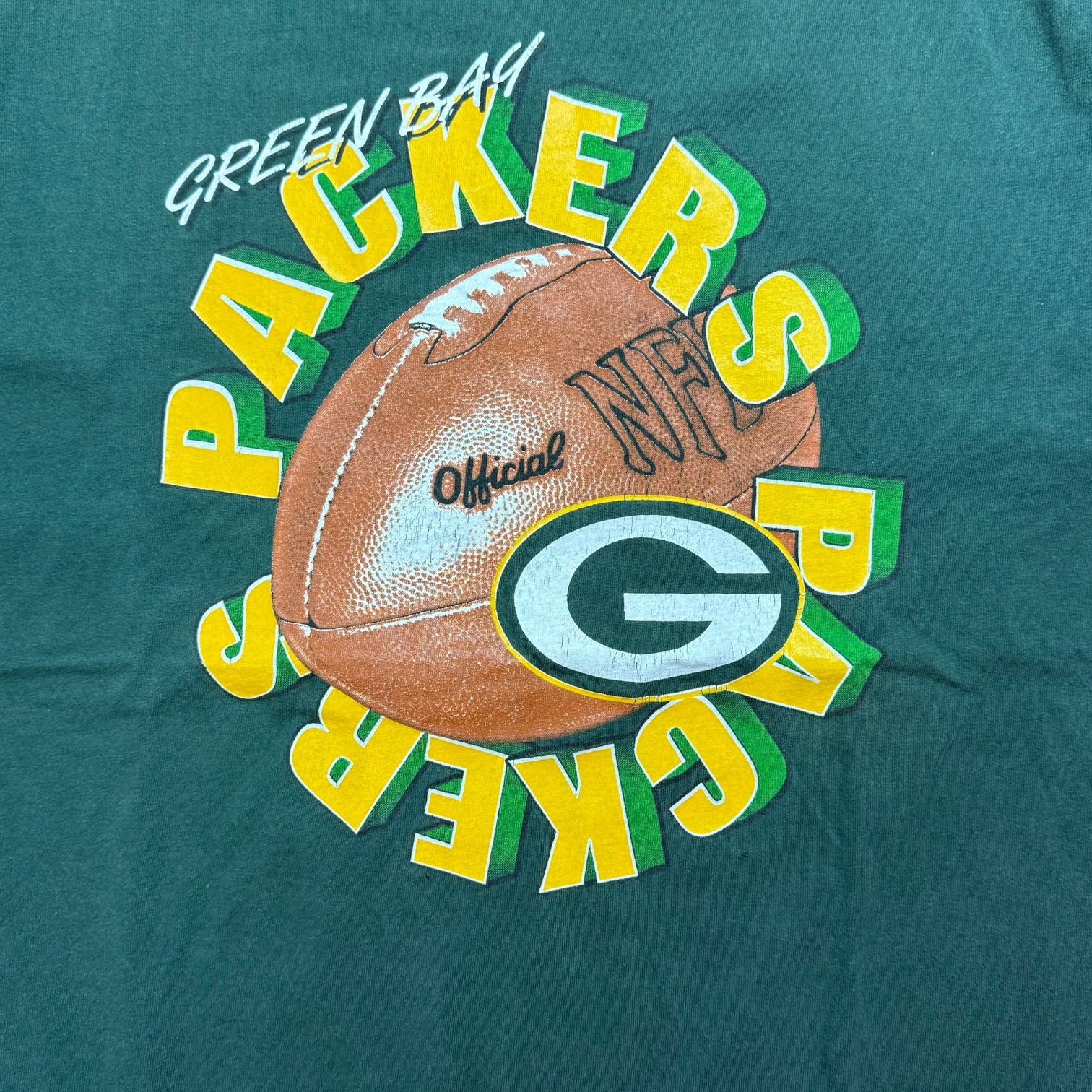 Vintage Green Bay Packers Tee Green