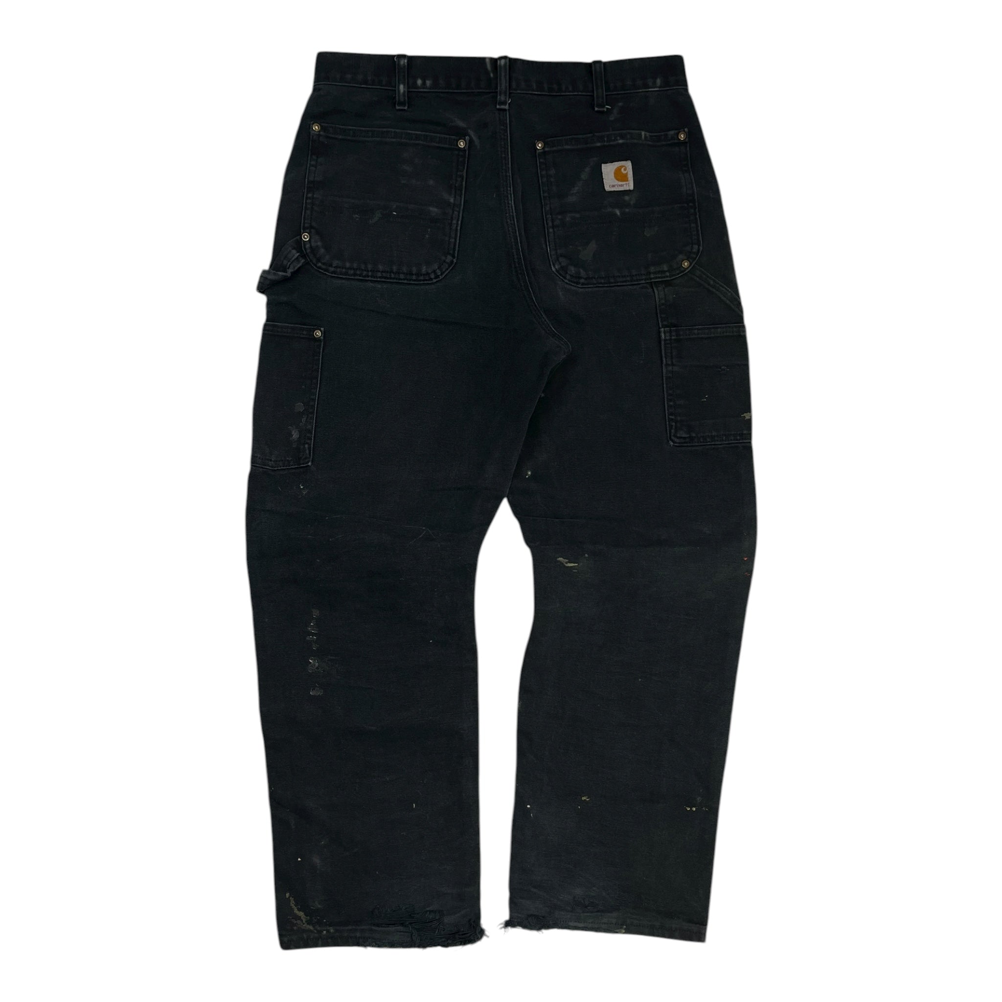 Carhartt Double Knee Work Pants Worn Noir