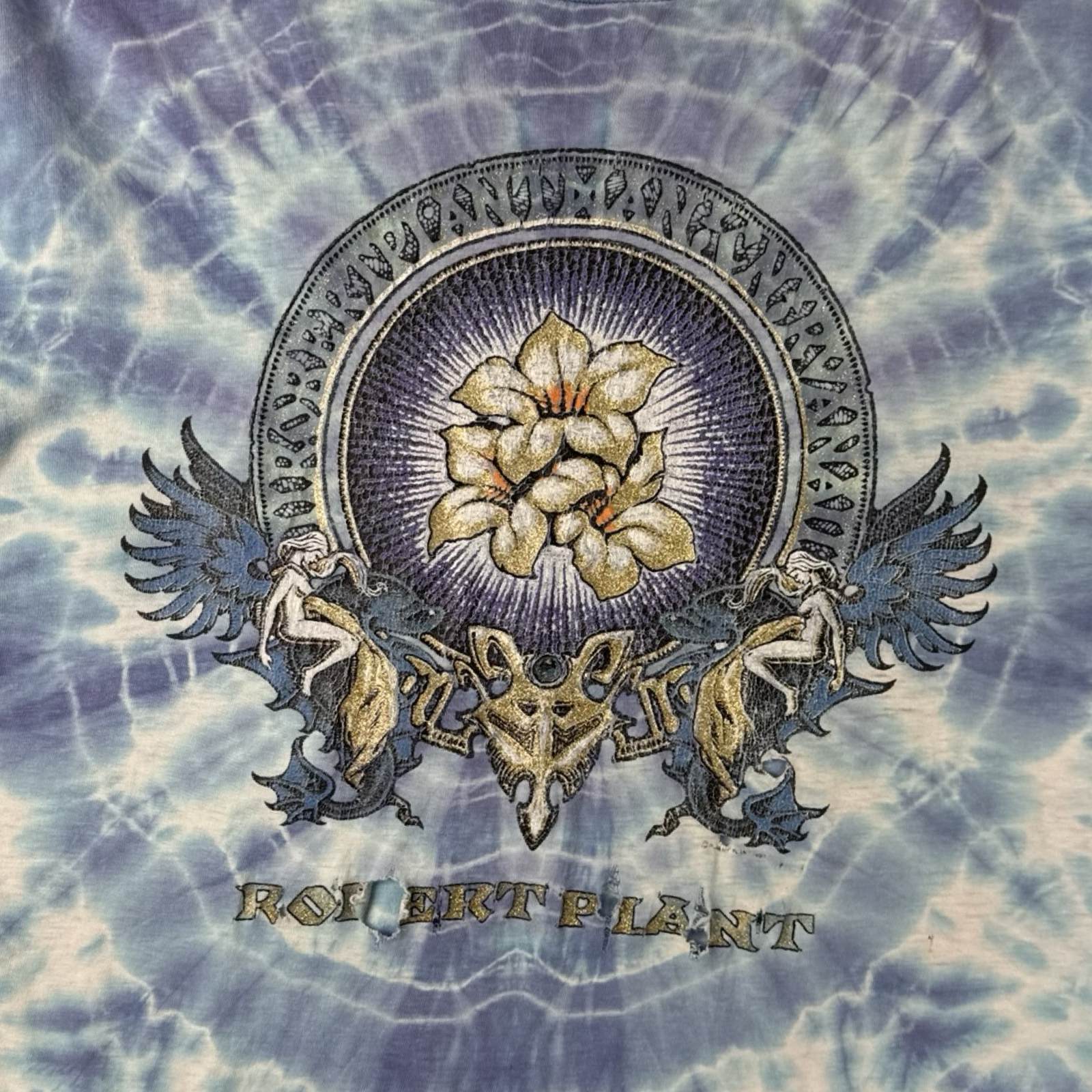 1990 Robert Plant Symmetria Canadian Tour Tie Dye T-Shirt