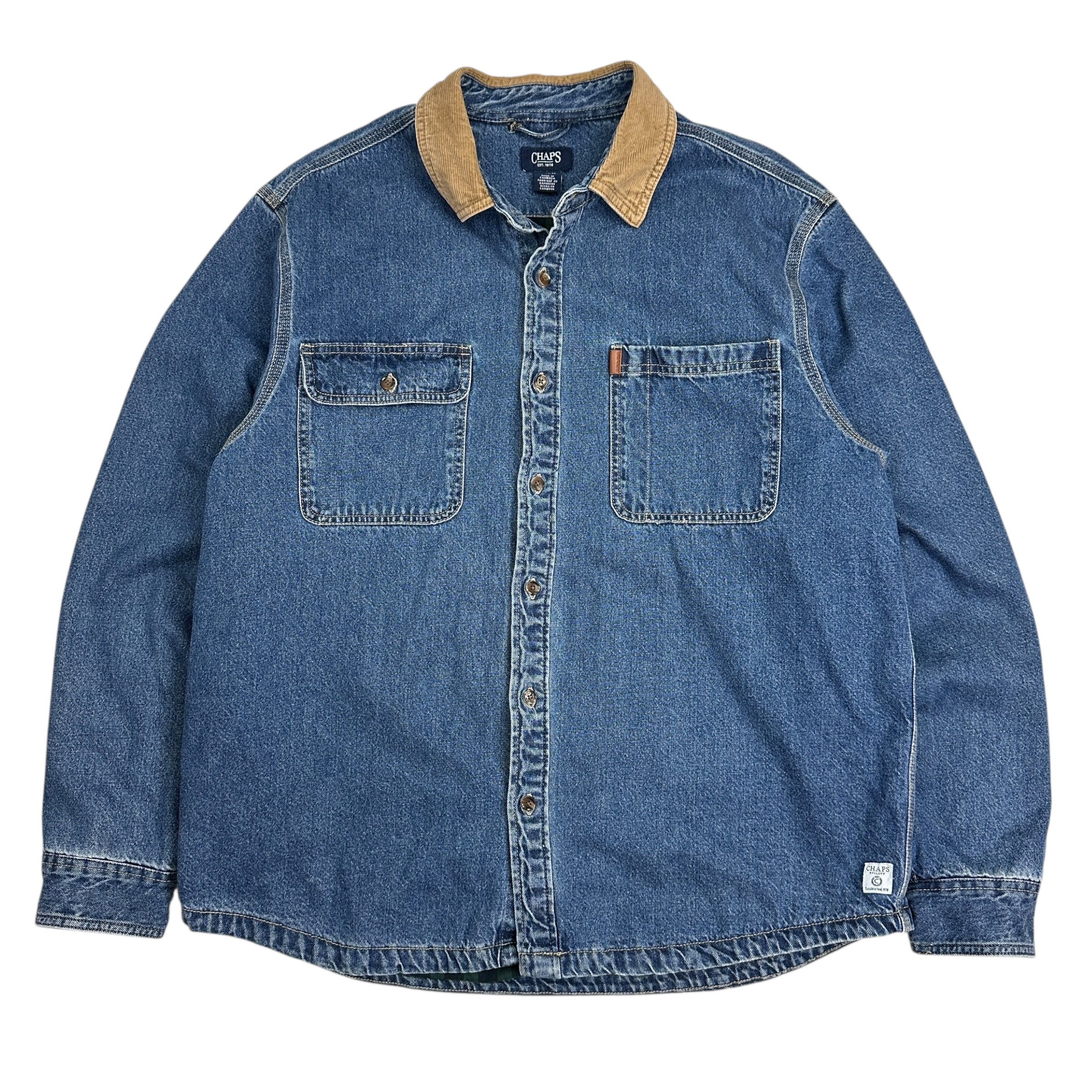 Vintage Chaps Ralph Lauren Insulated Denim Button Up