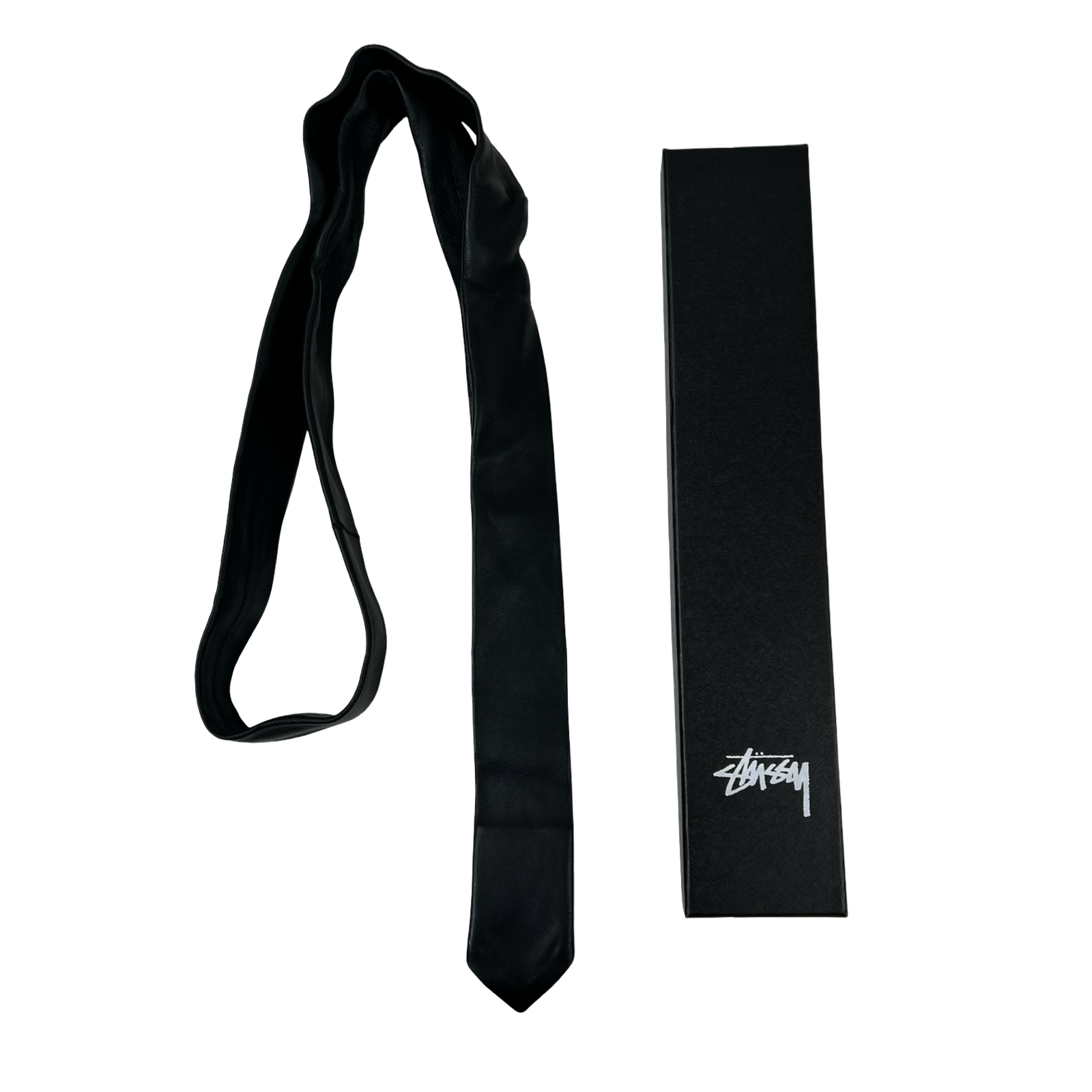 Stussy Leather Tie Black