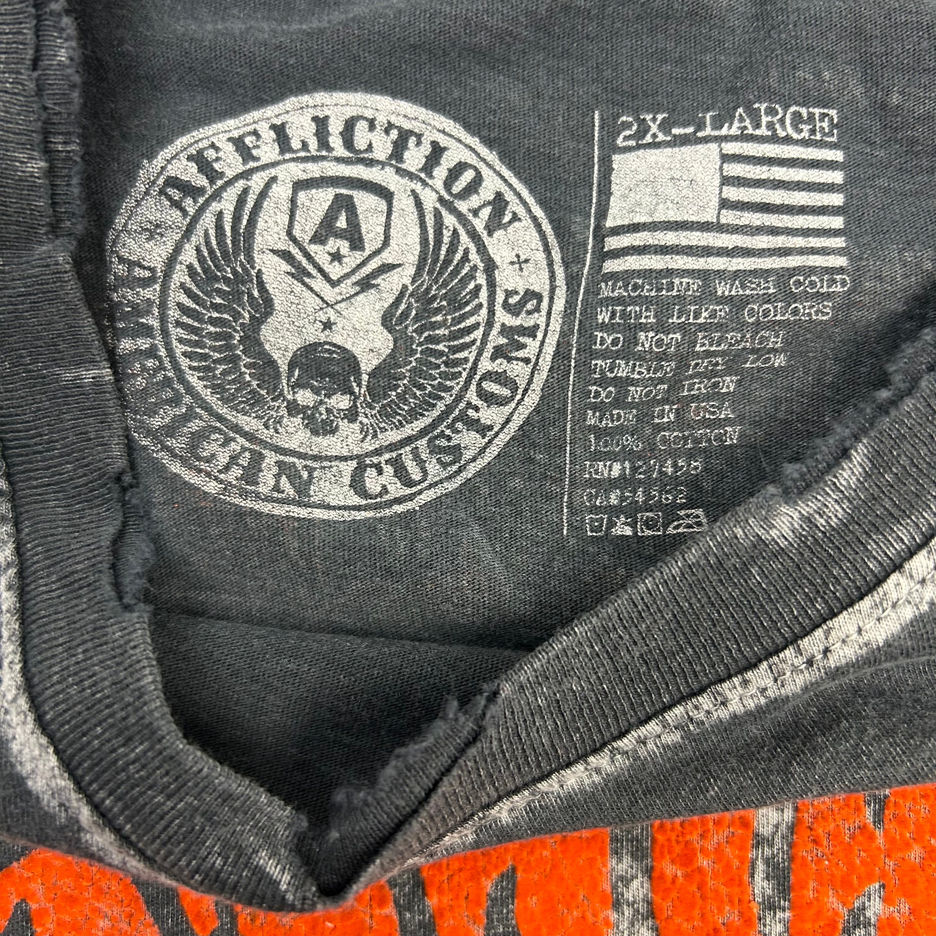 Vintage Y2K Affliction Skull Wings AOP Tee