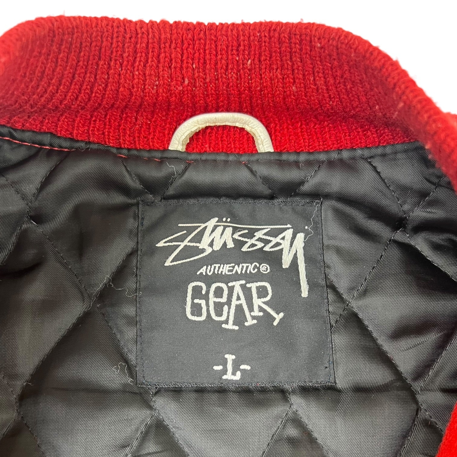 Vintage Stussy 25th Anniversary World Tour Varsity Jacket Red