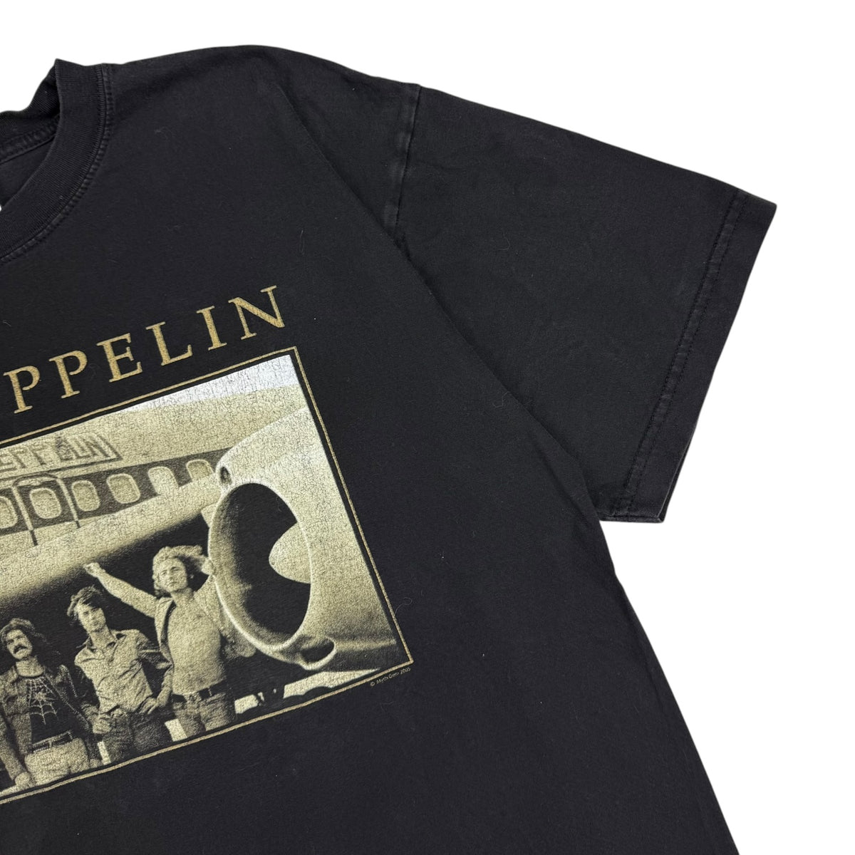 Vintage Led Zeppelin Star Ship Tee Black