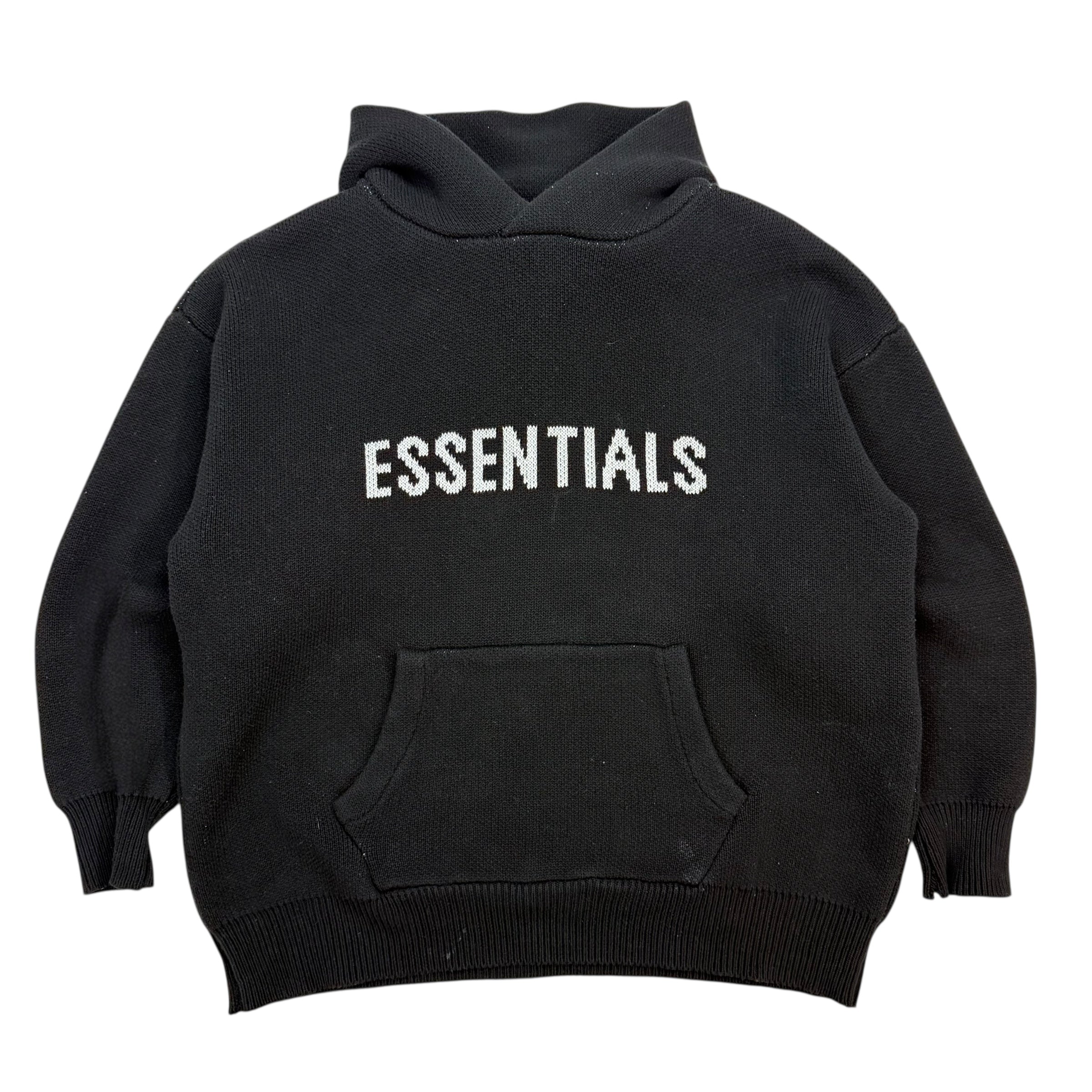 Fear Of God Essentials Knit Hoodie Black