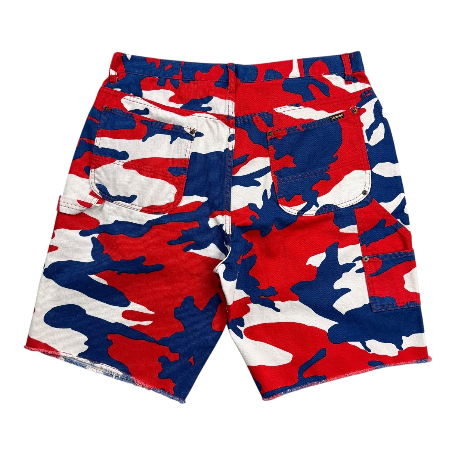 Supreme Cutoff Double Knee Denim Painter Short ‘Red Camo’