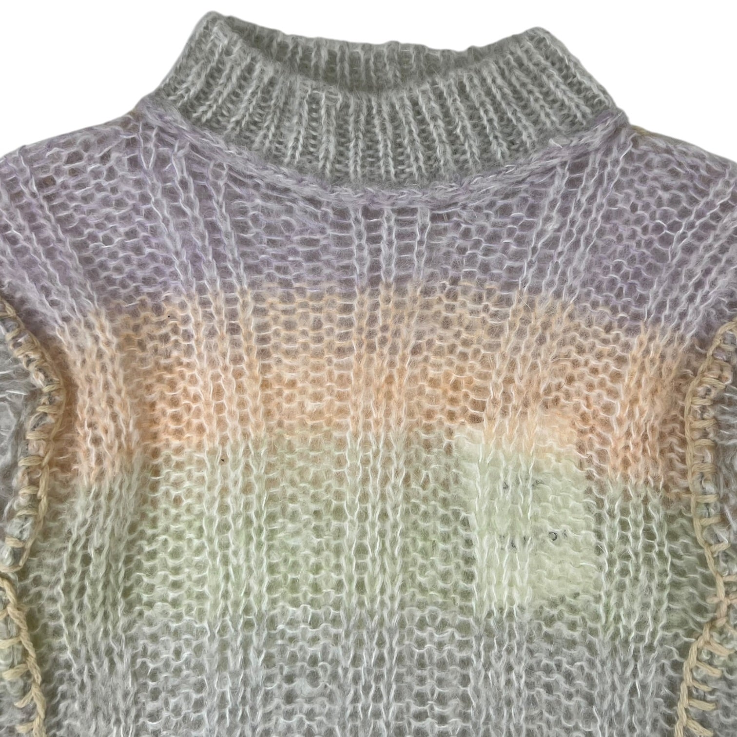 Acne Studios Mohair Striped Mock Neck Sweater Multicolour