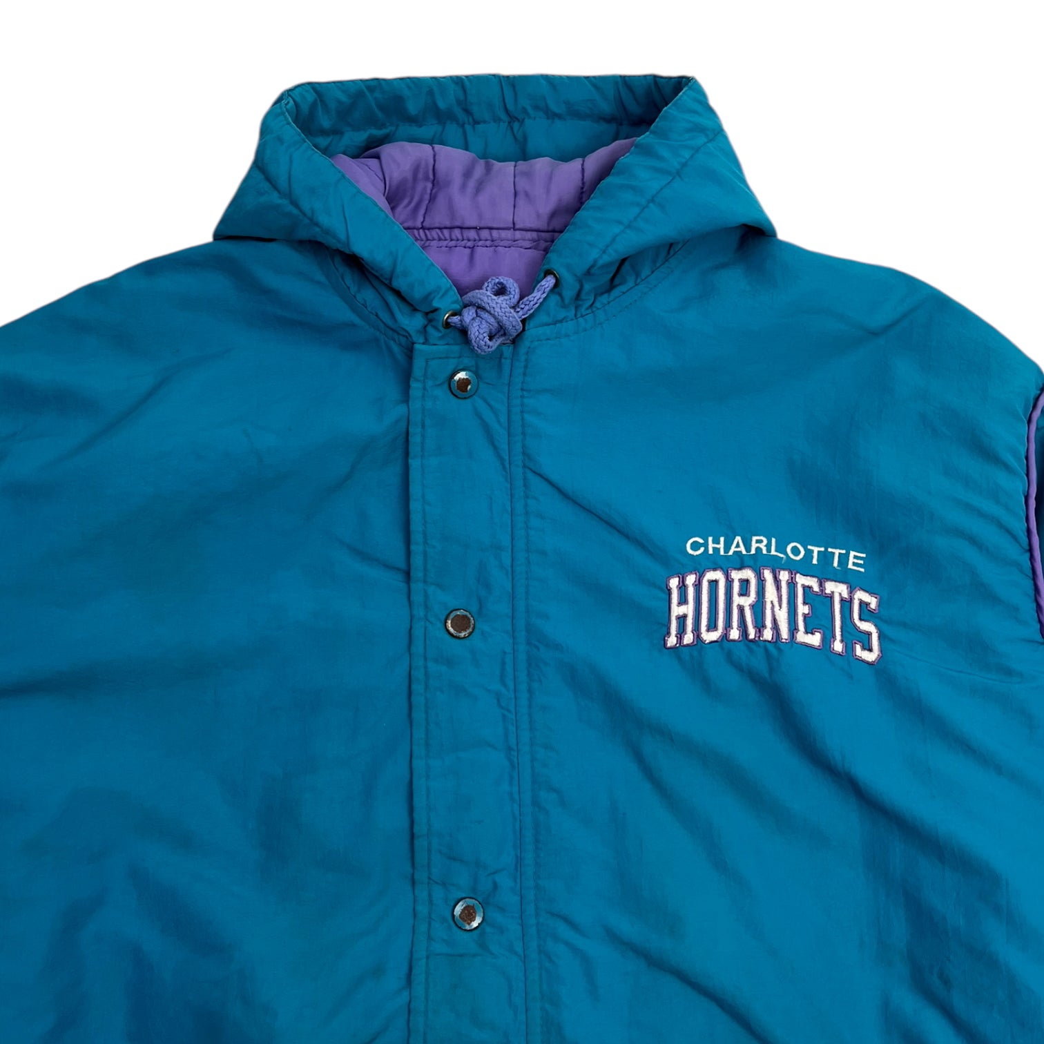 Vintage Charlotte Hornets Button Up Starter Jacket