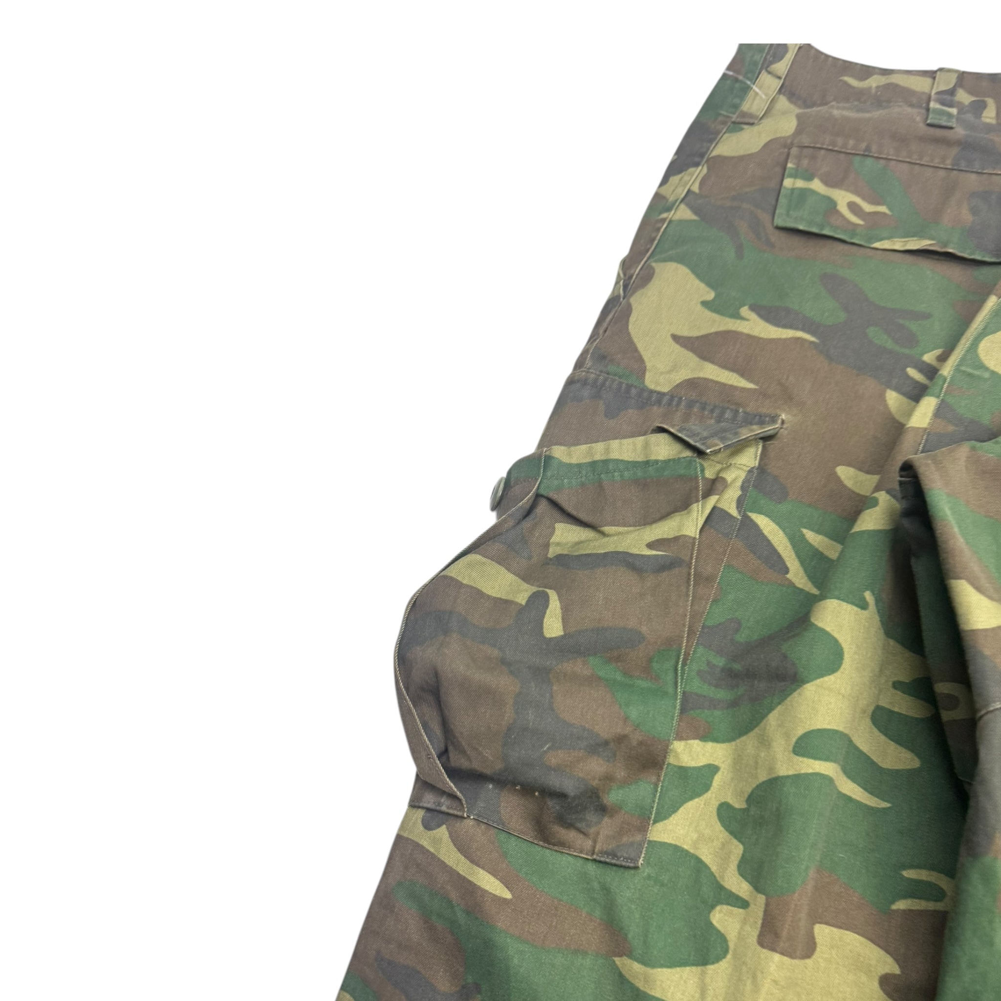 Vintage Military Woodland Camo Cargo Pants