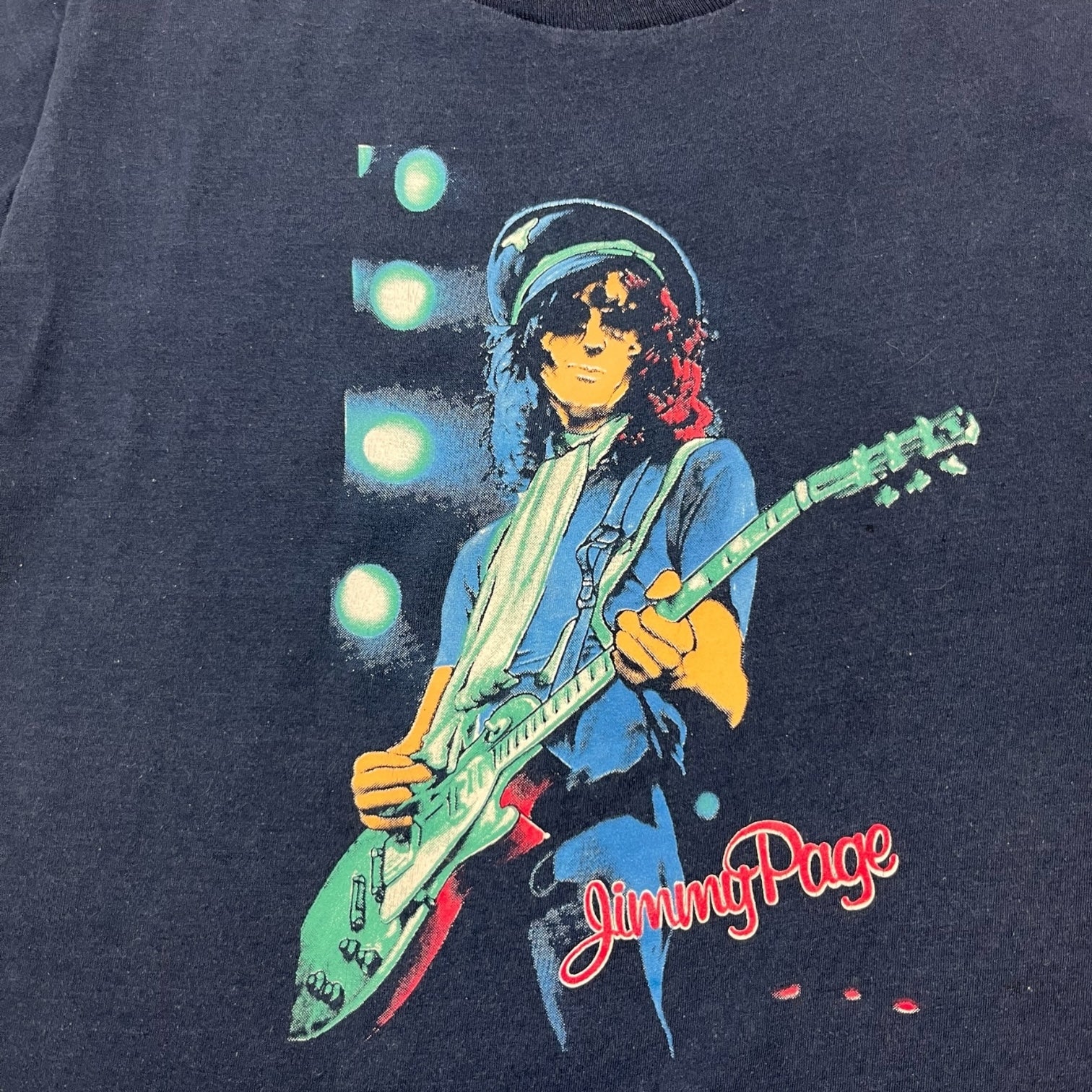 Vintage Jimmy Page The Firm Tee Navy