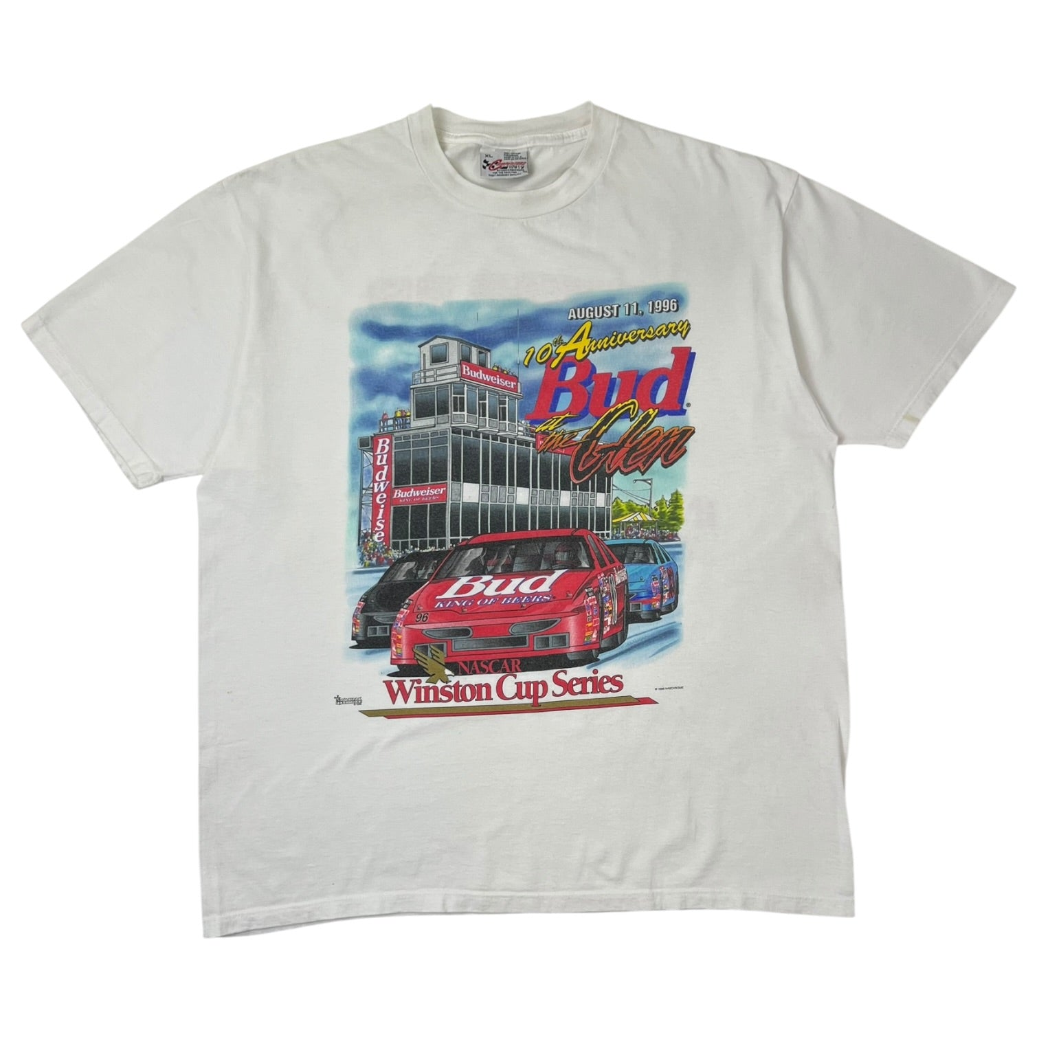 Vintage 1996 Bud at the Glen Winston Cup T-Shirt White