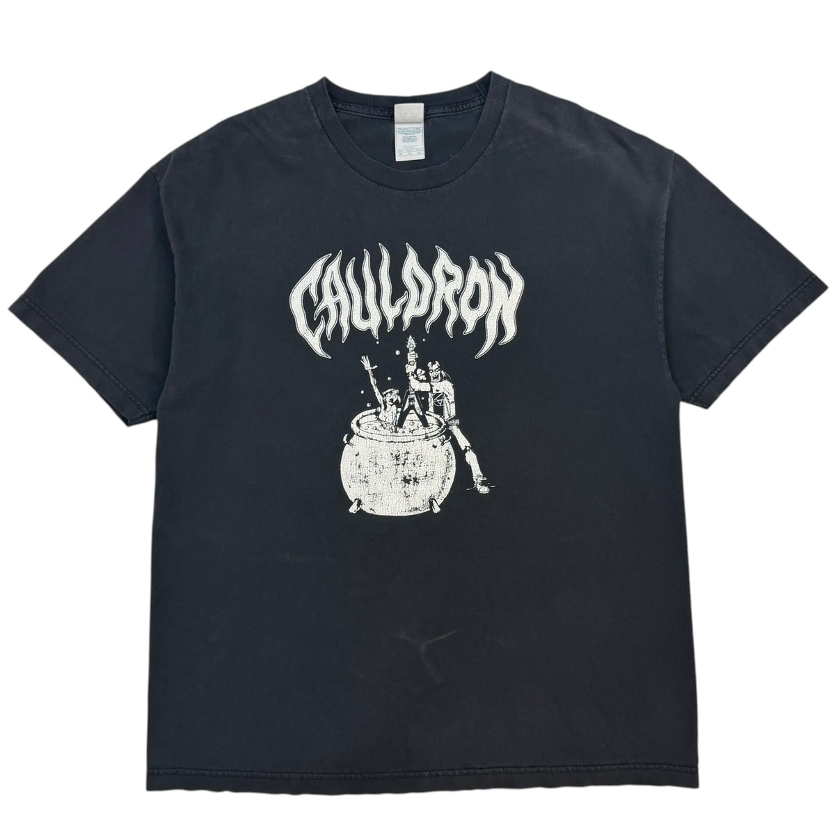 Vintage Cauldron Metal Band Tee Faded Black