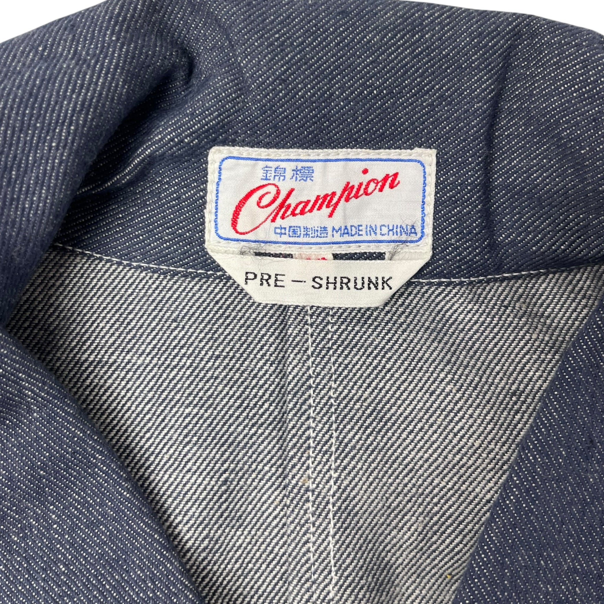 Vintage Champion Golden Horse Denim Chore Coat Navy