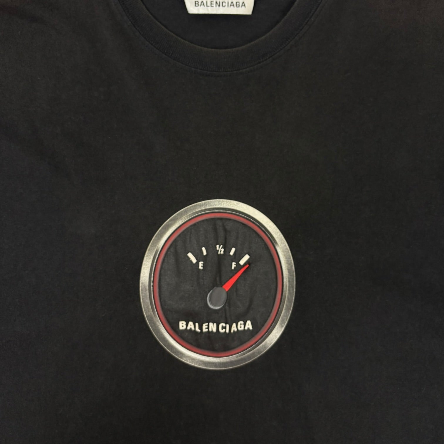 Balenciaga Fuel Gauge Tee Black