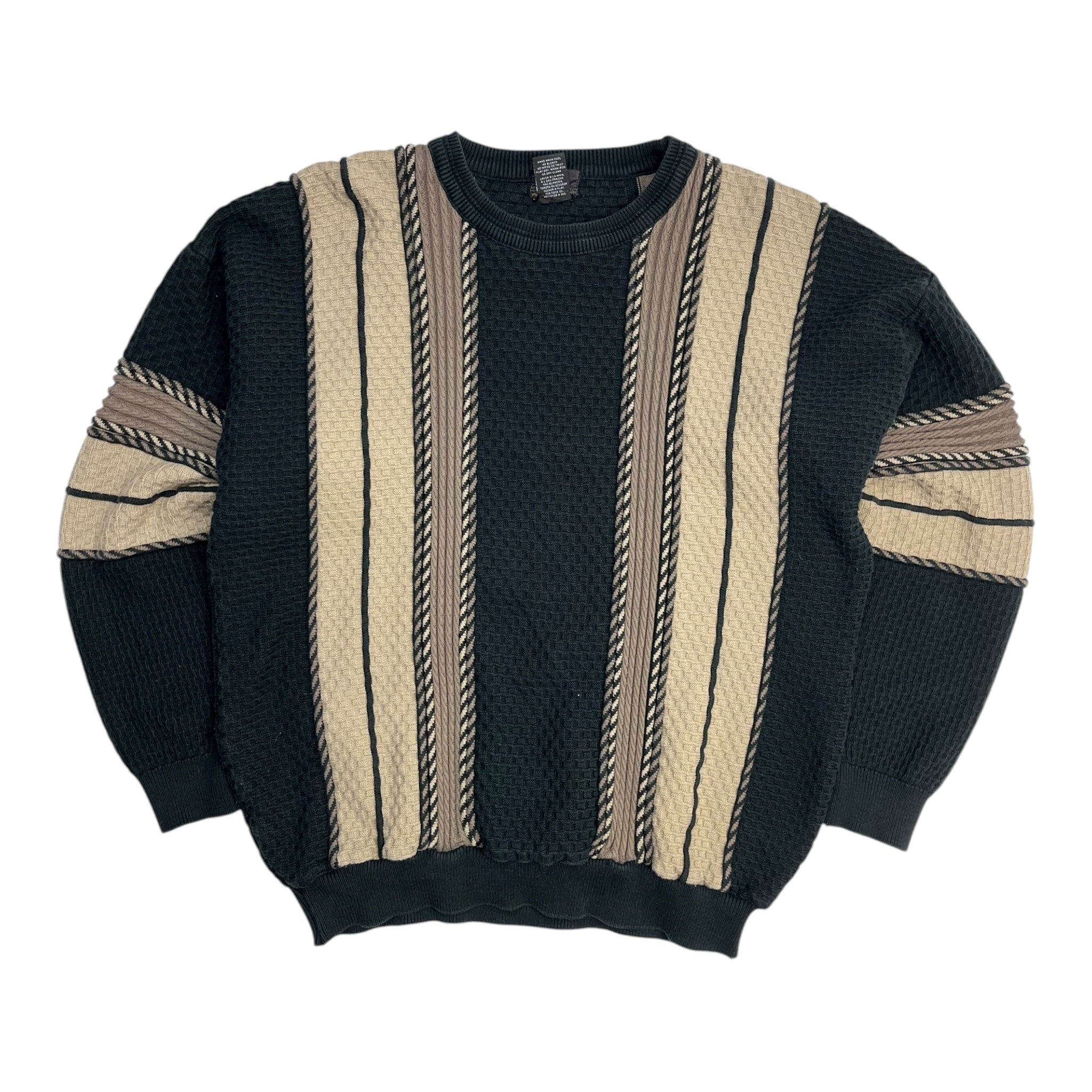 Vintage Squire Shop Vertical Textured Knit Brown/Black