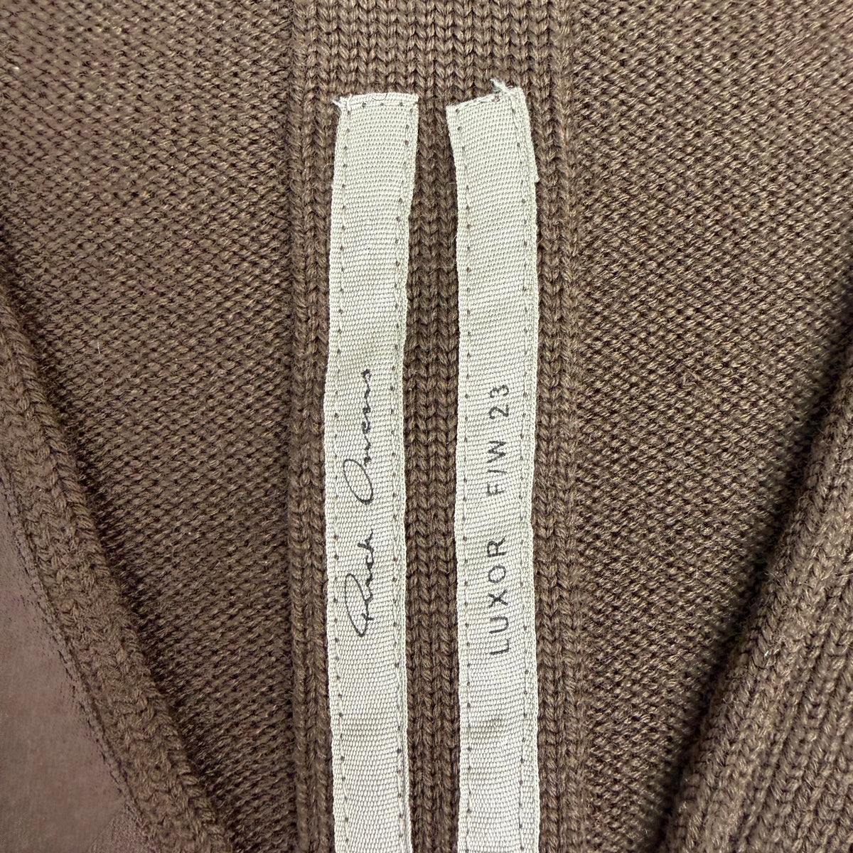 FW23 Rick Owens Luxor Peter Cardigan Brown