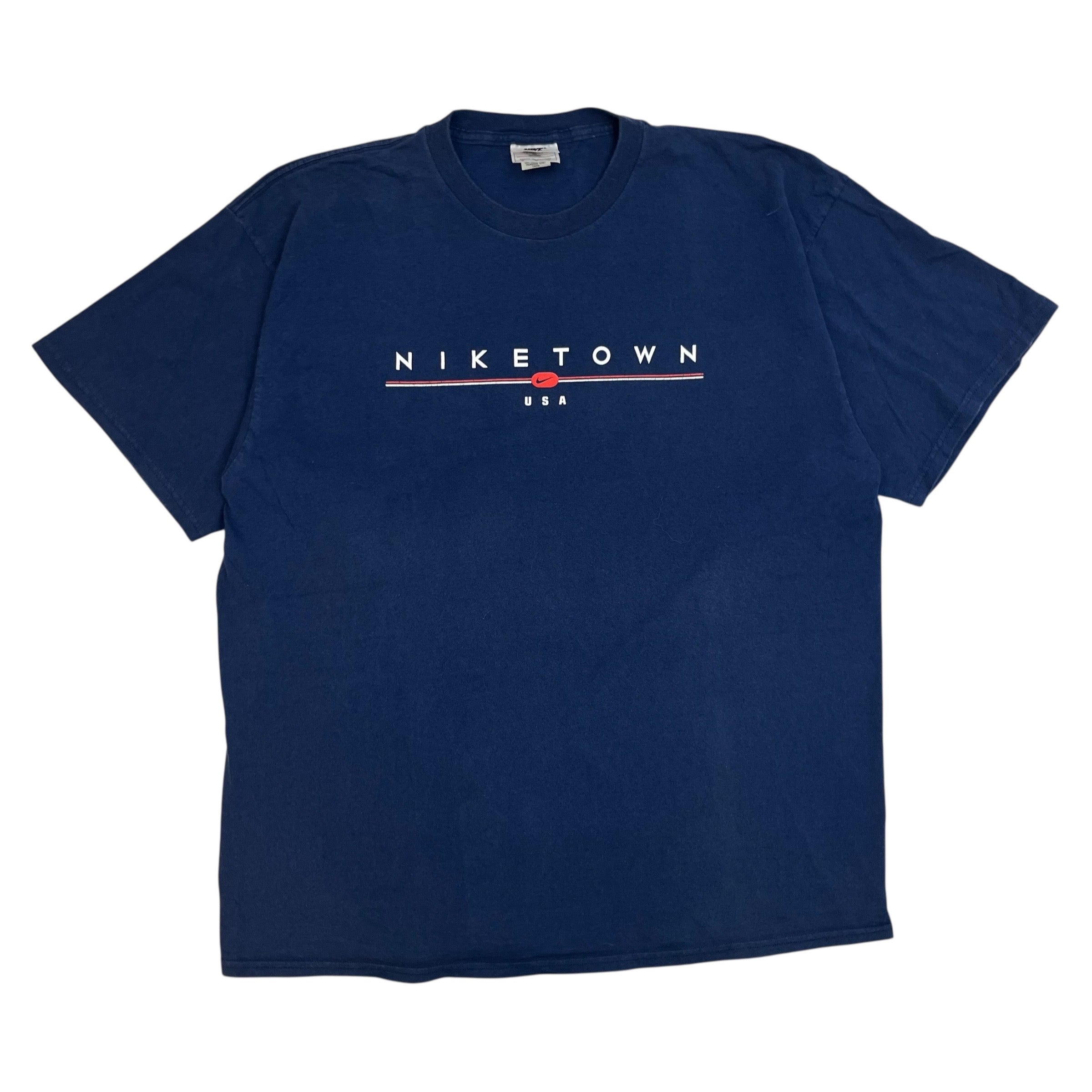 Vintage Nike NikeTown Tee Navy Blue