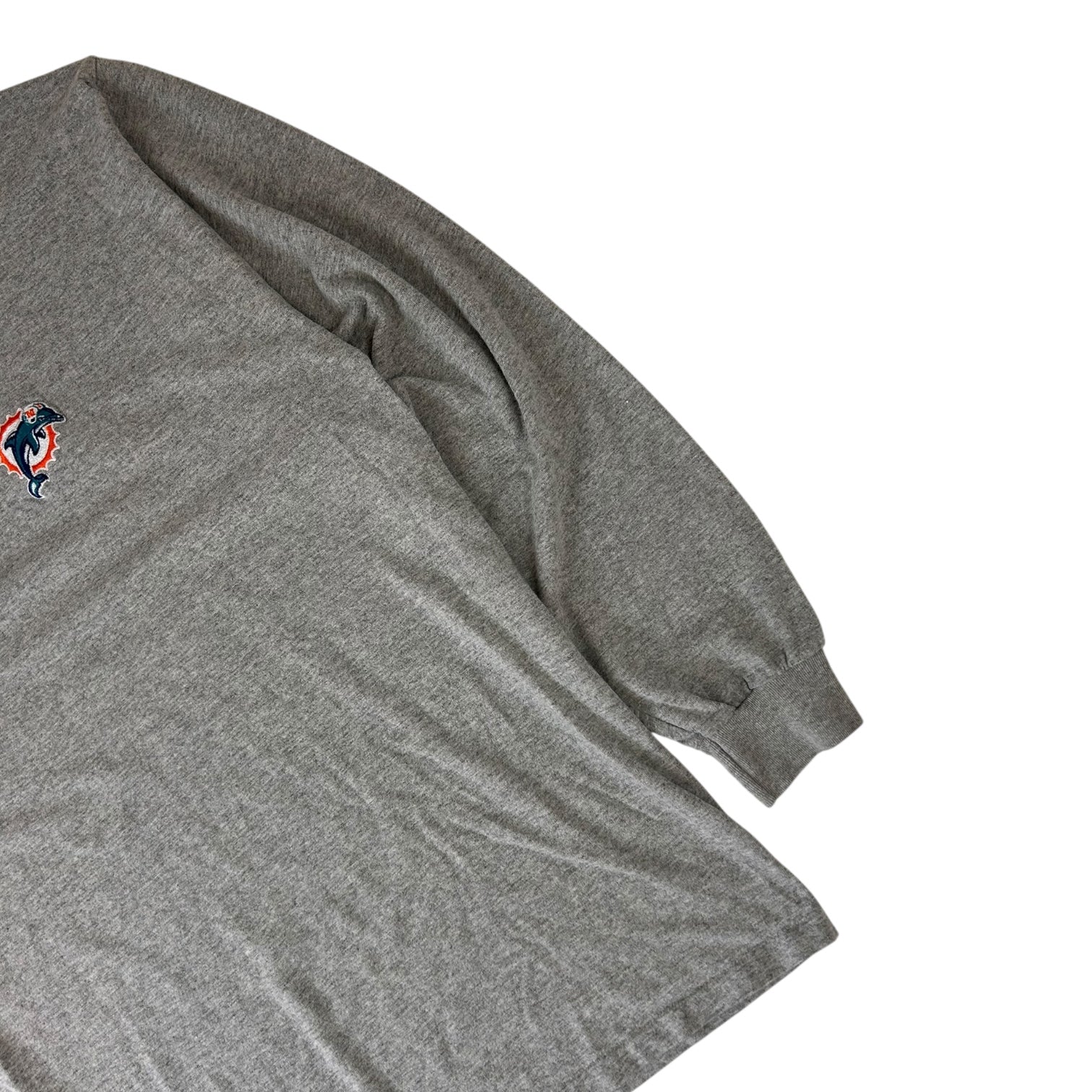 Vintage Miami Dolphins Long Sleeve Shirt Grey