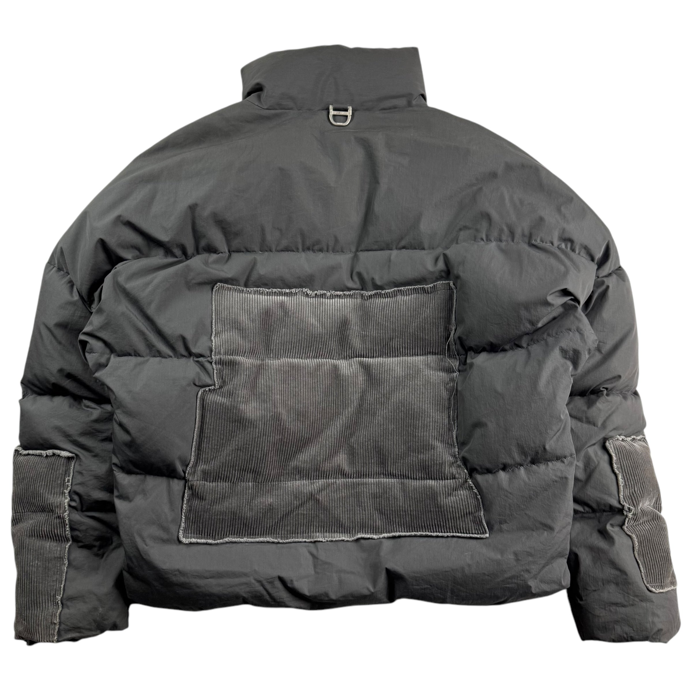 C2H4 Patchwork Down Puffer Jacket Washed Black