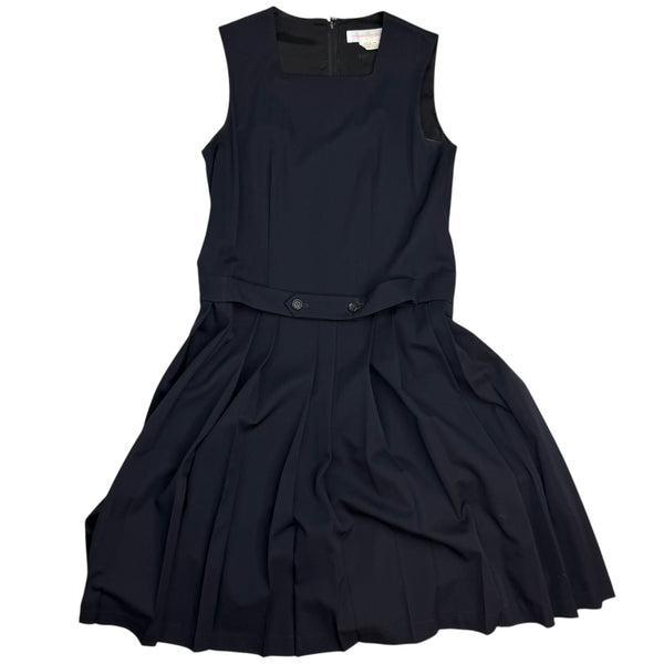 (W) Comme Des Garçons Shirt Pleated Dress Navy