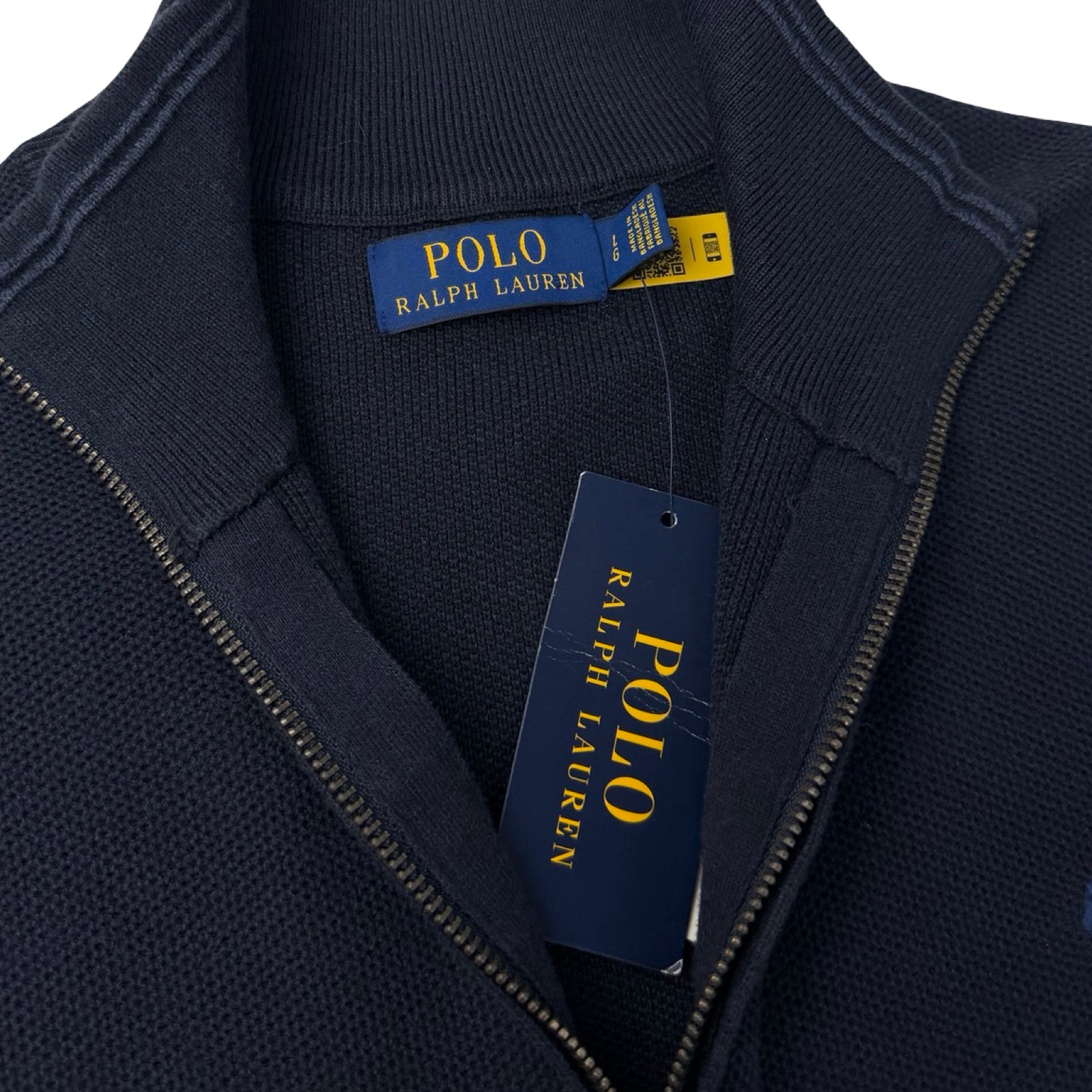 Vintage Polo Ralph Lauren Quarter Zip Sweater Navy