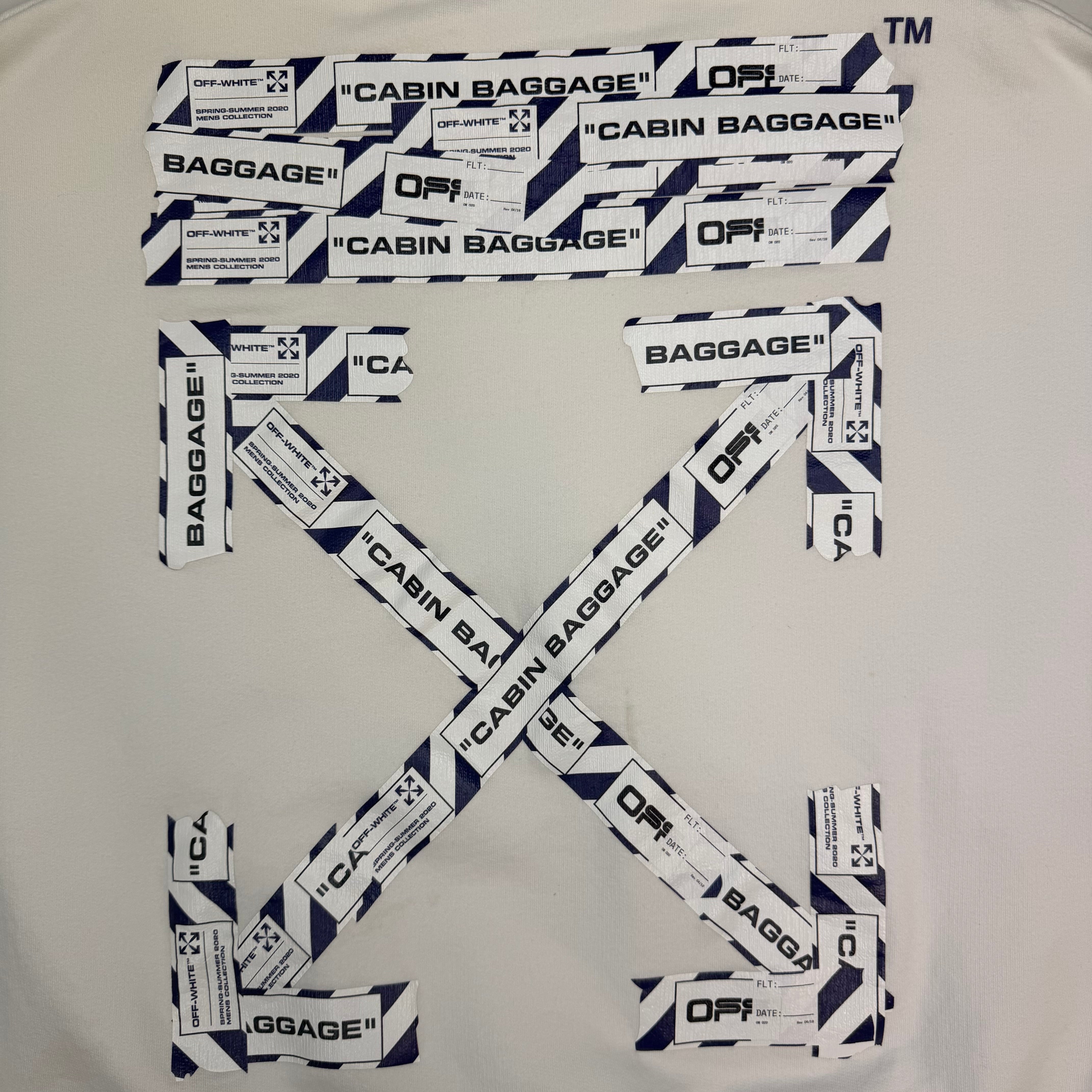 Off White Airport Tape Over Crewneck White