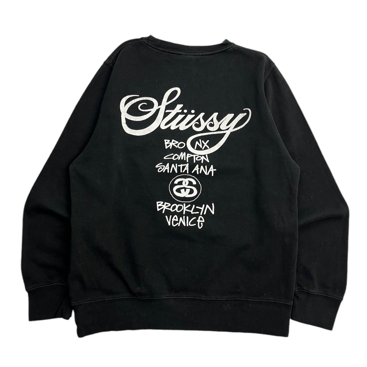 Stussy Locations Crew Neck Black