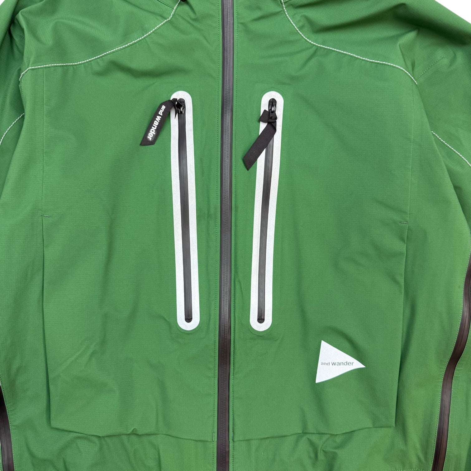 And Wander Pertex Shield Rain Jacket Green