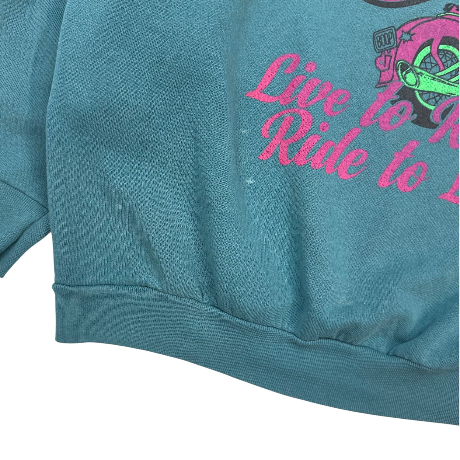 Vintage Harley Davidson Betty Boop Crewneck Green
