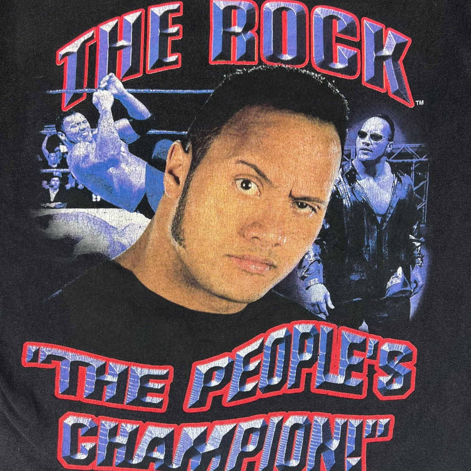 Vintage ‘99 WWF The Rock “People’s Champion” T-Shirt Black