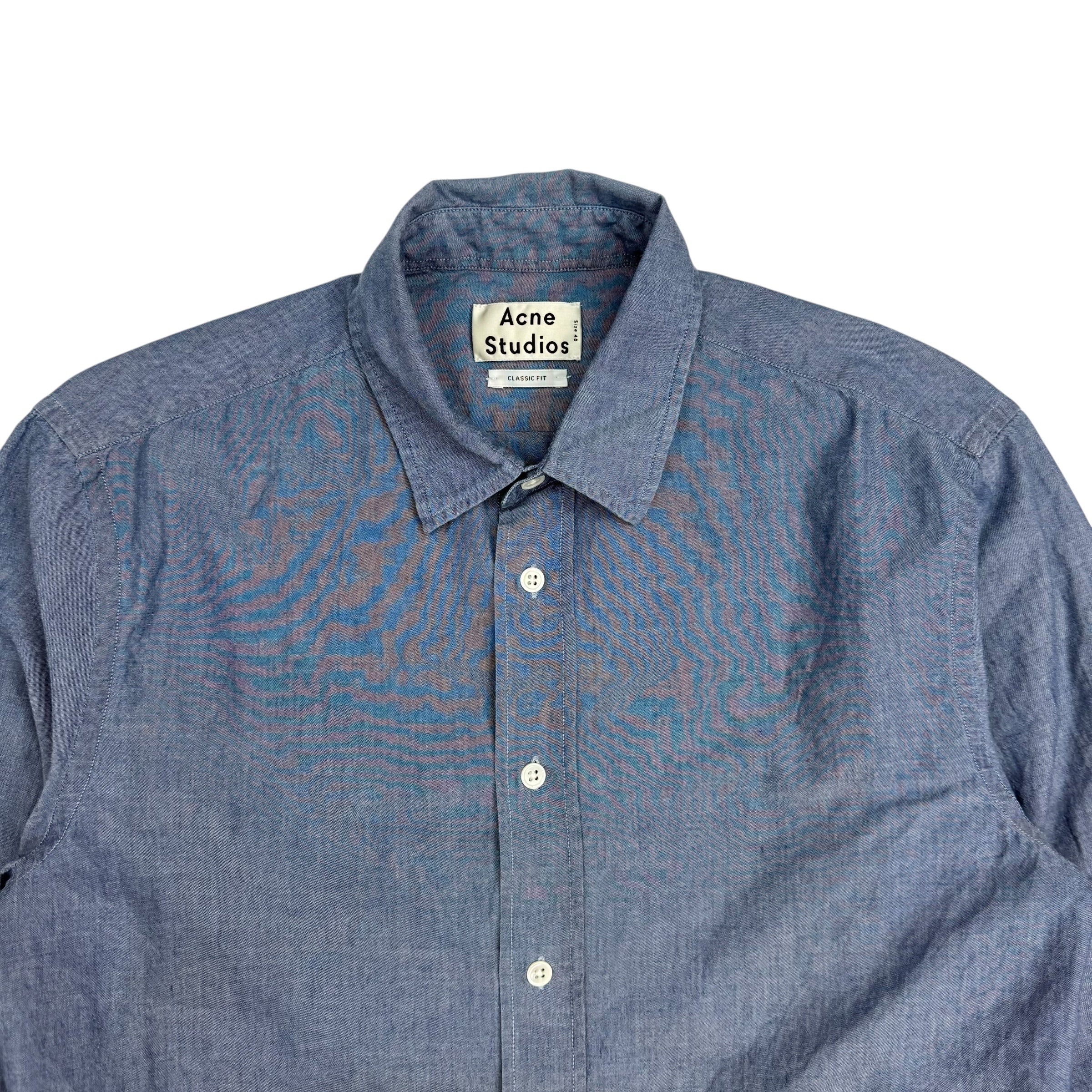 Acne Studios Linen Button Up Blue