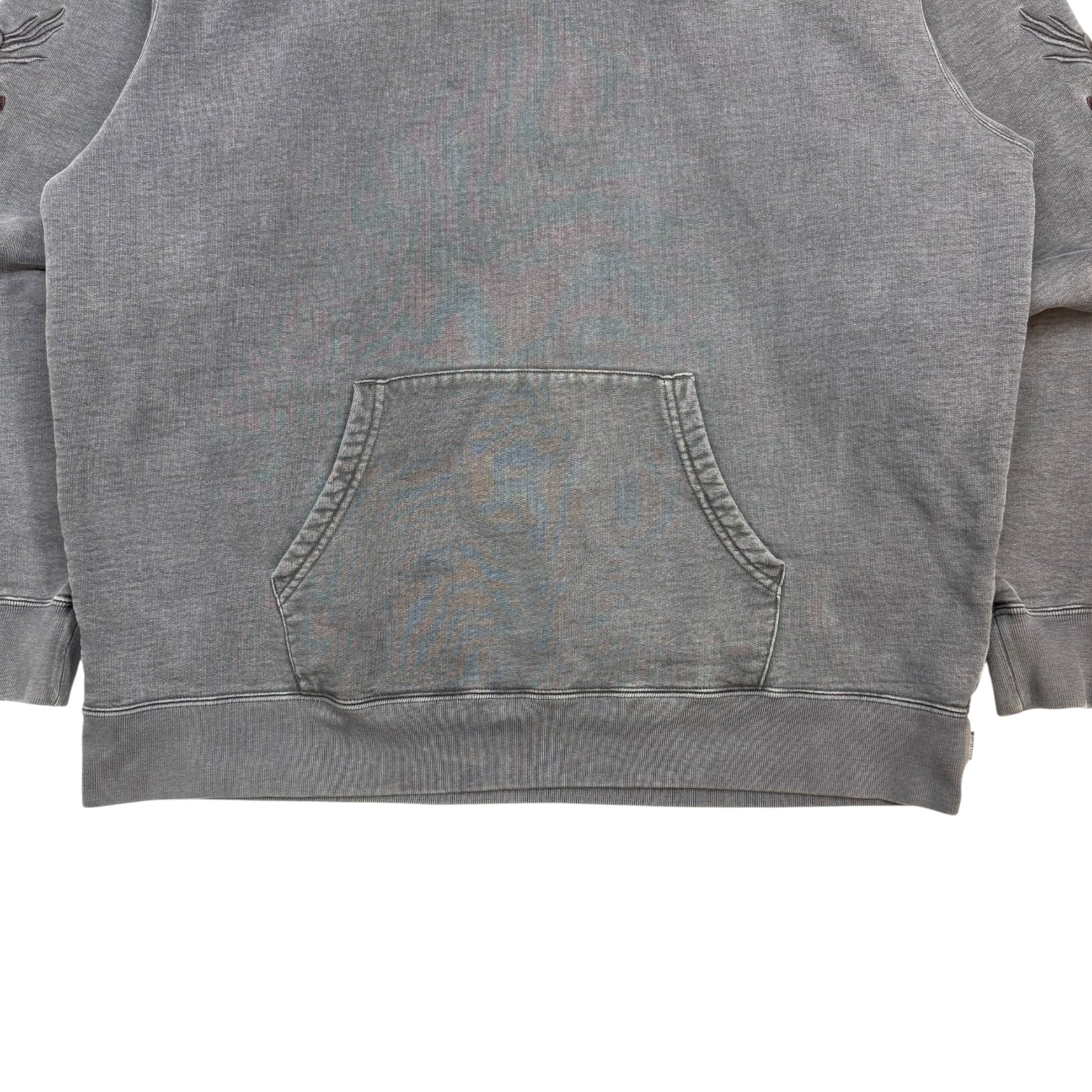 Supreme Dragon Overdyed Hoodie Grey