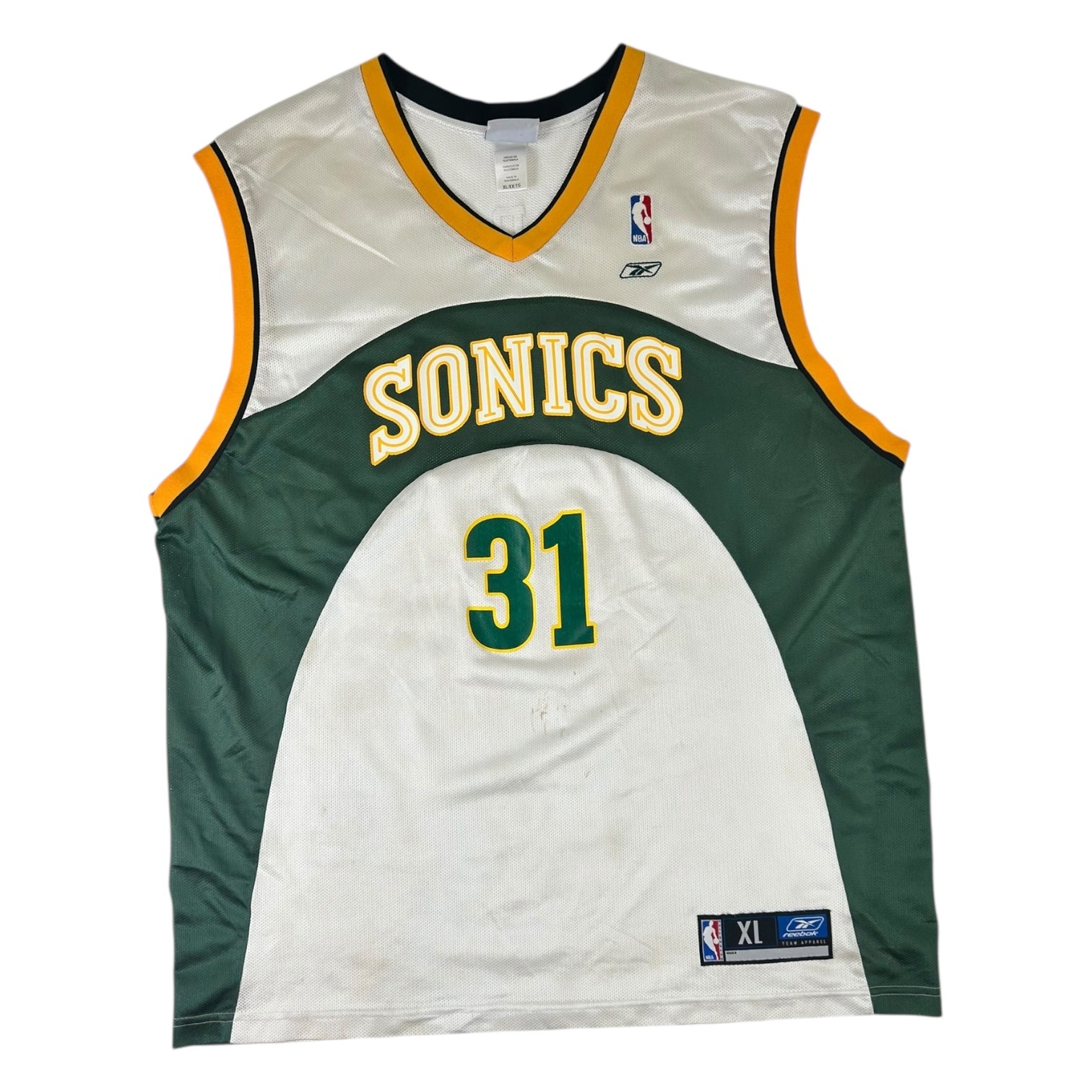 Vintage Seattle SuperSonics Brent Barry Home Jersey
