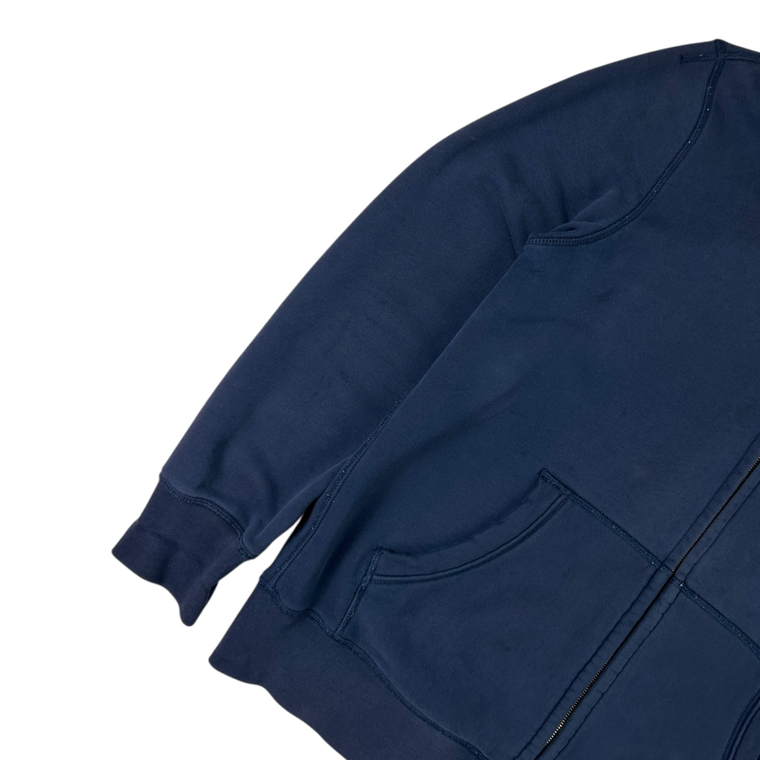 Vintage Burberry Zip-Up Hoodie Navy