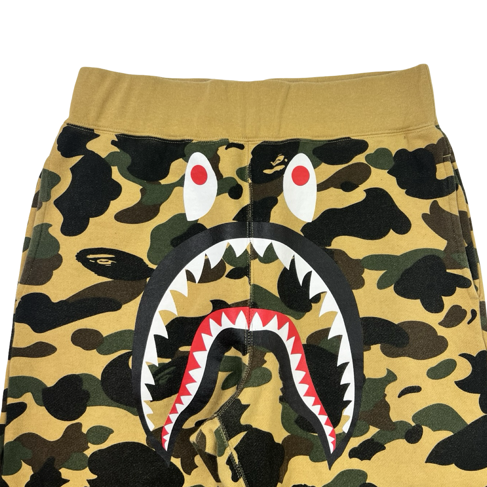 A Bathing Ape BAPE 1st Camo Shark Cotton Sweatpants Yellow