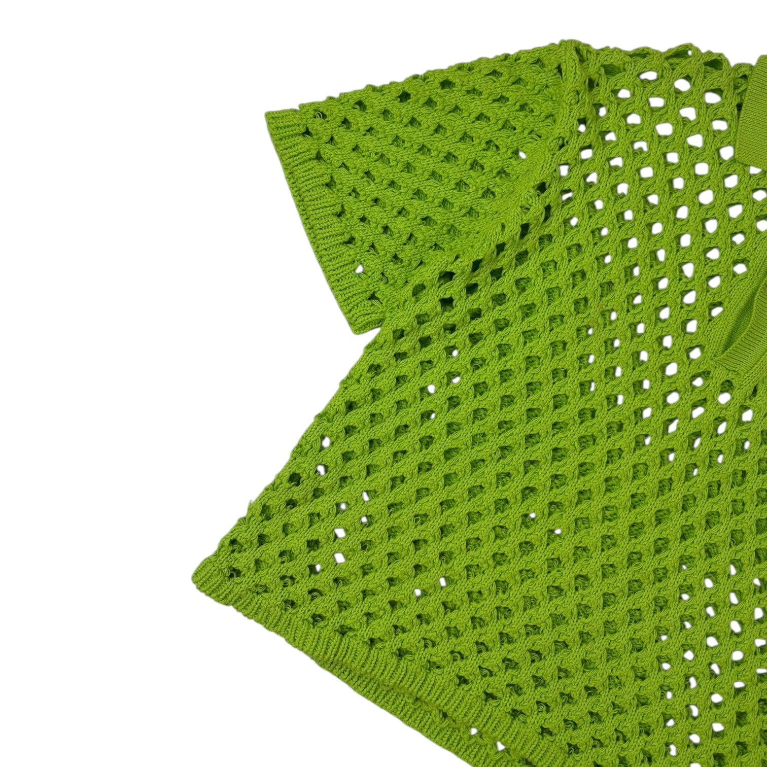 Stussy Big Mesh Polo Shirt Lime