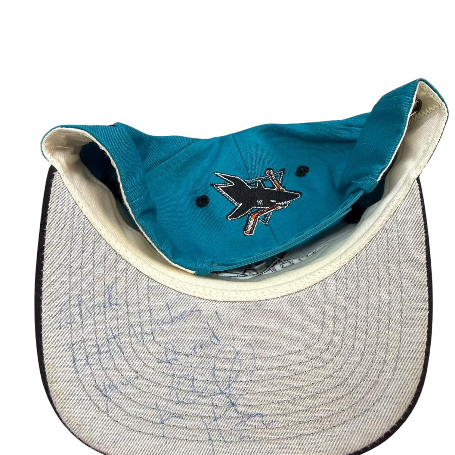 Vintage San Jose Sharks SnapBack Hat Blue/Black