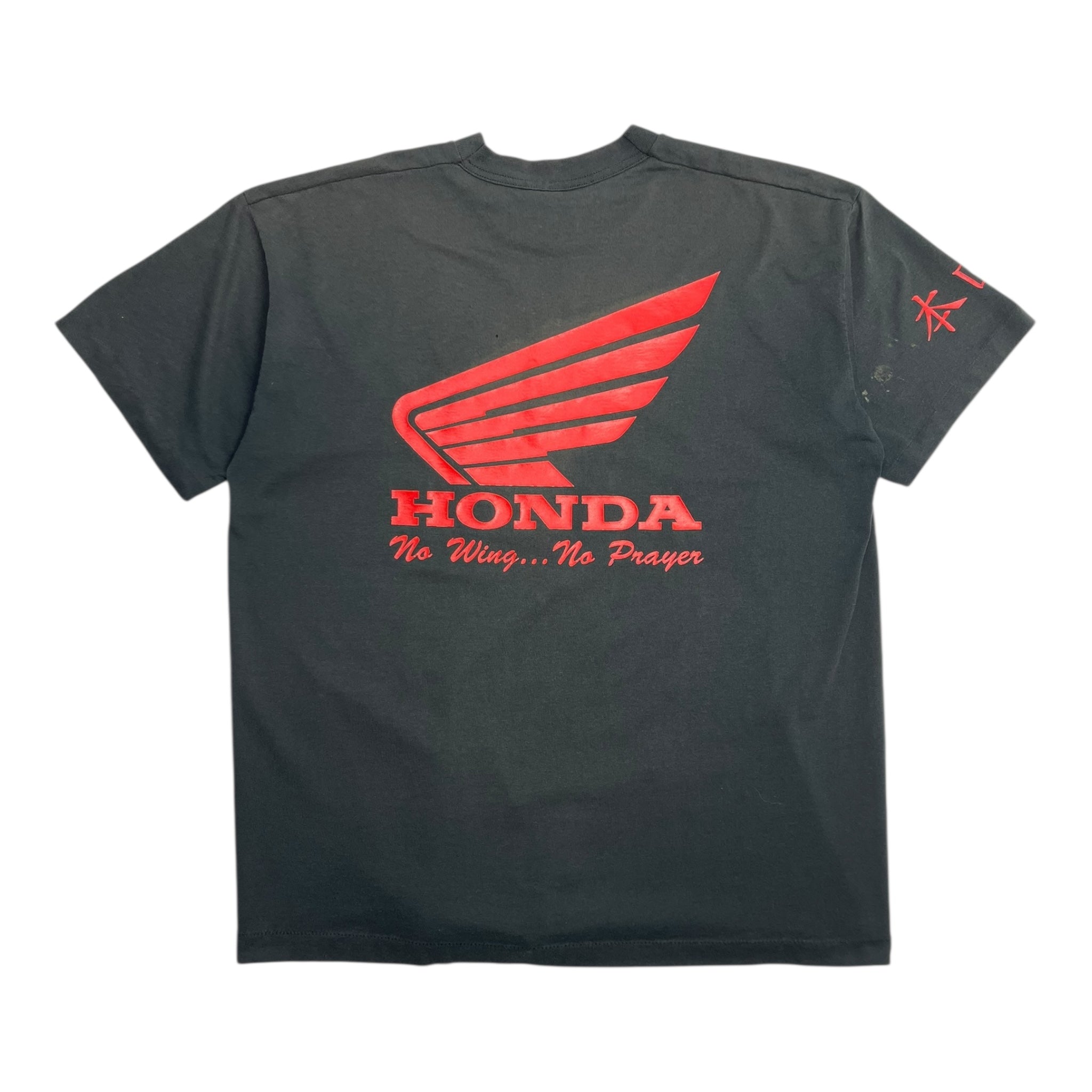 Vintage Honda Racing T-Shirt Faded Black
